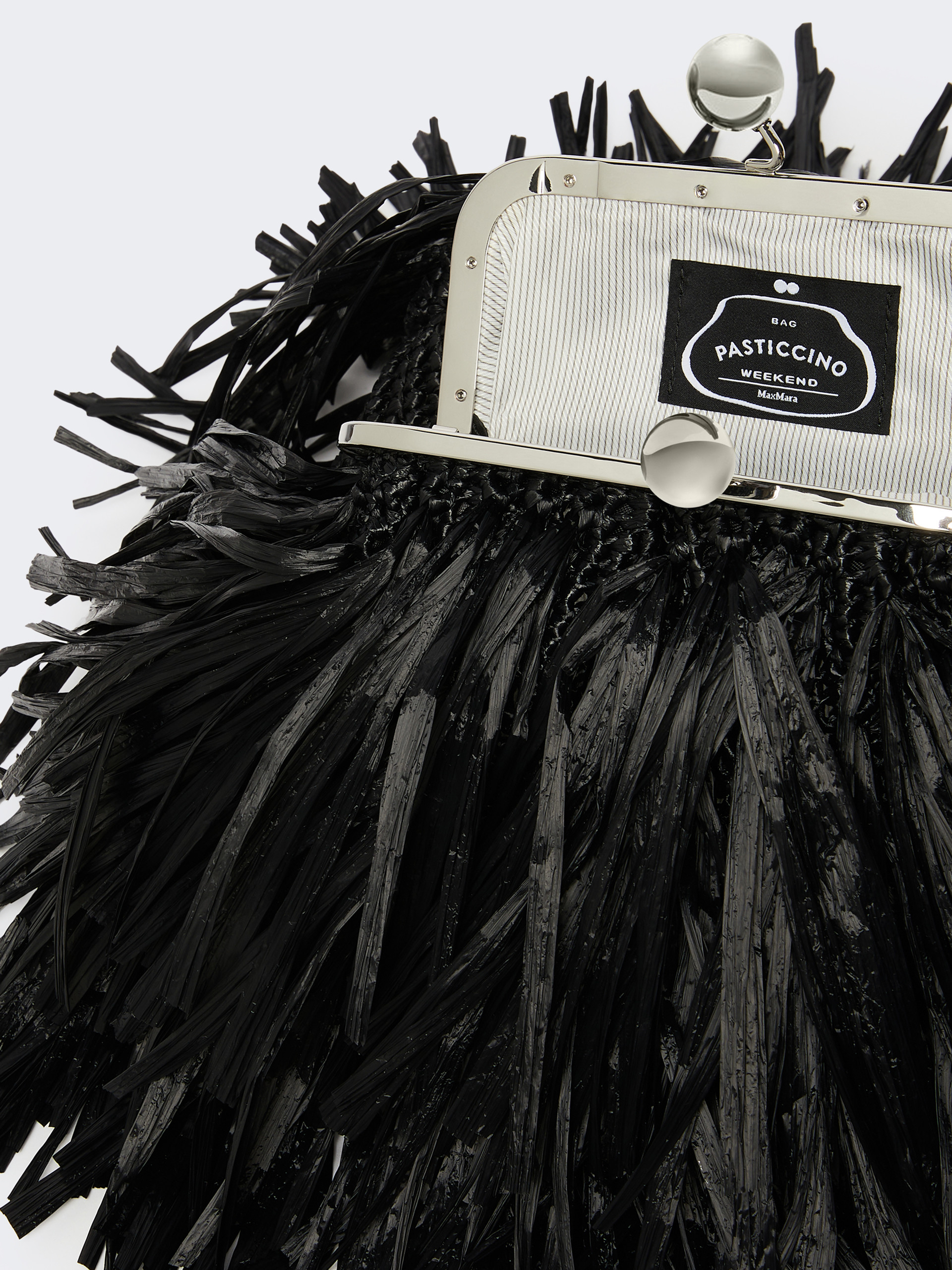 Small Pasticcino Bag with fringes - BLACK - Weekend Max Mara - 6
