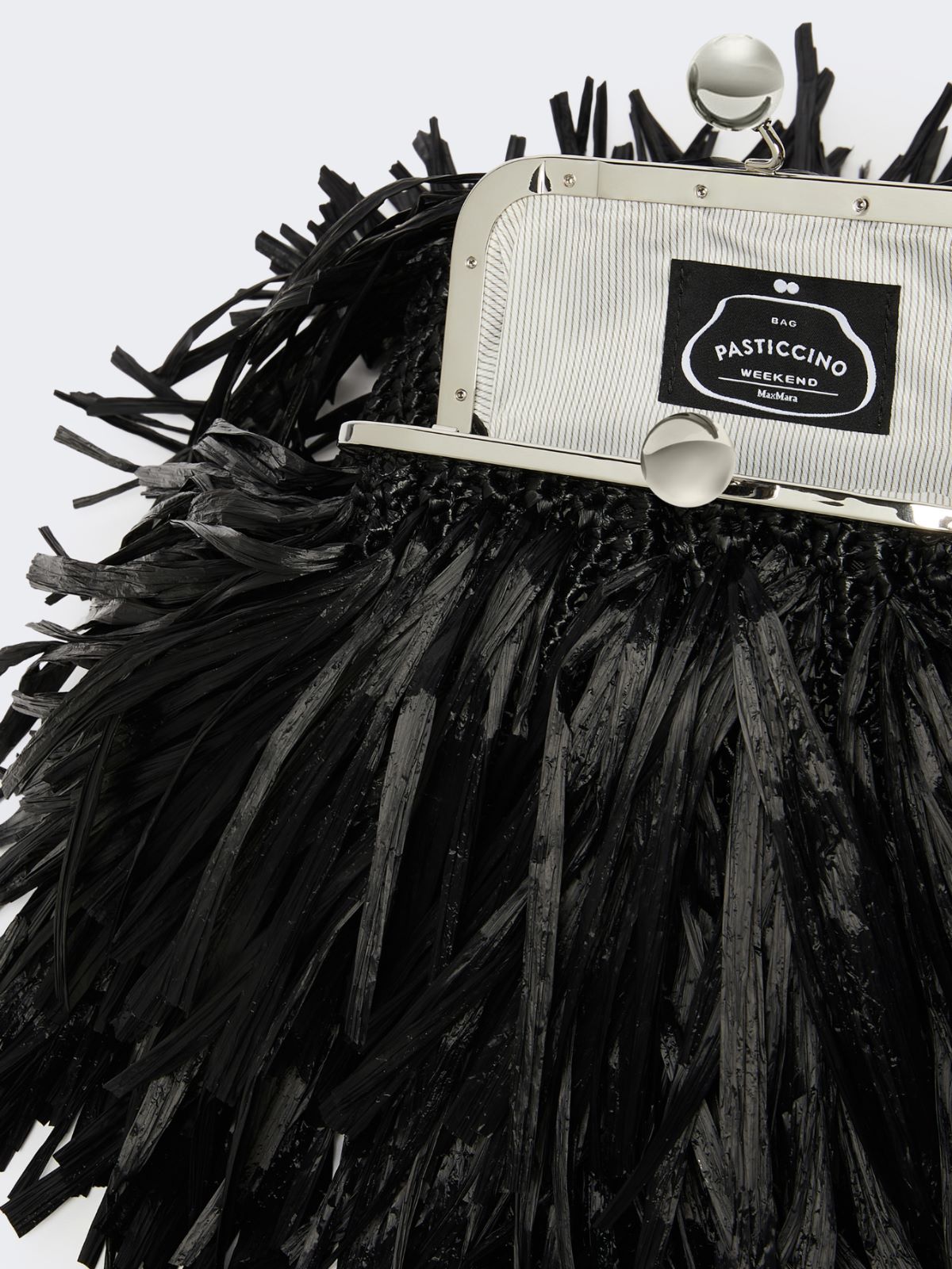 Small Pasticcino Bag with fringes - BLACK - Weekend - 6