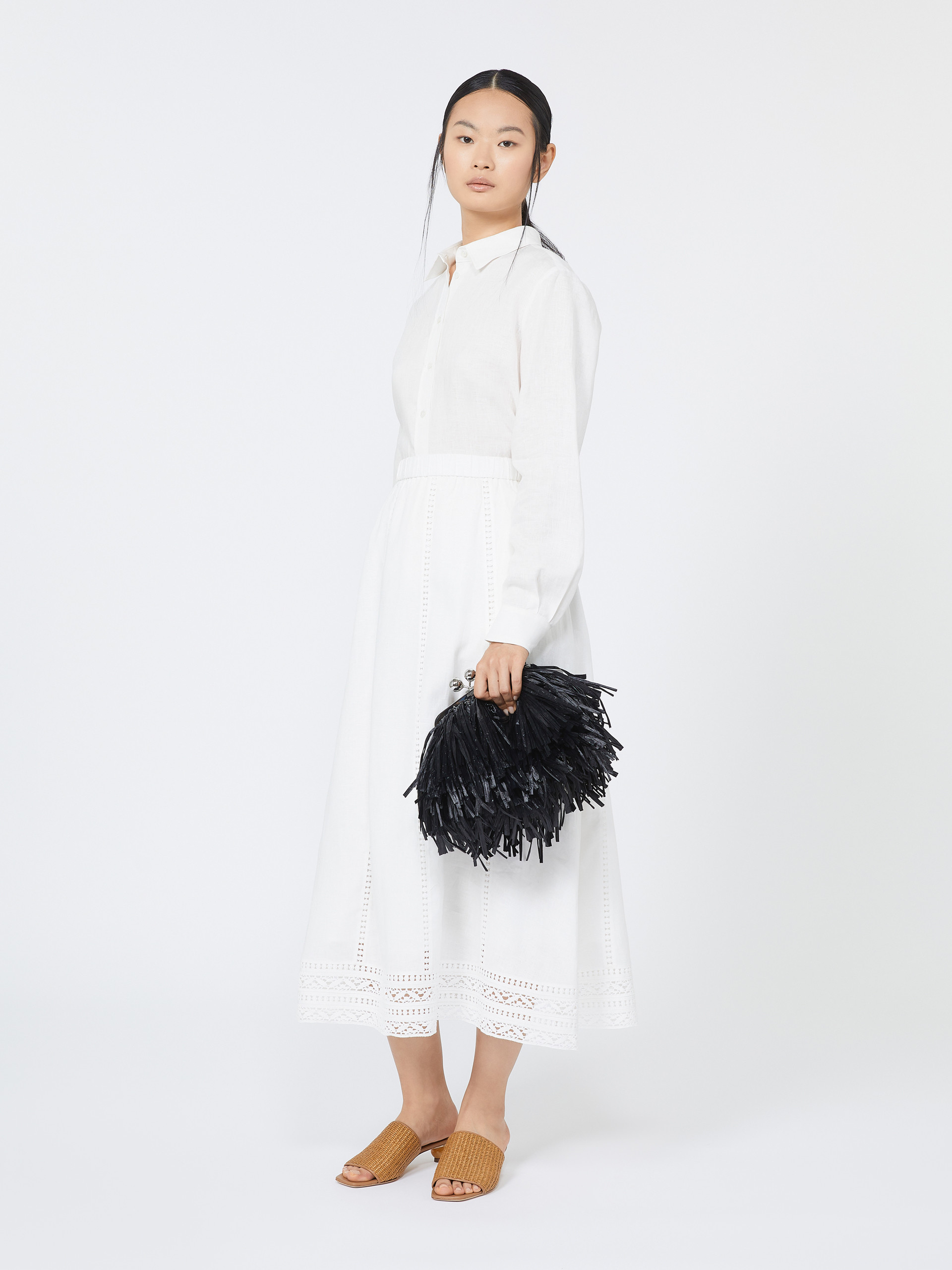 Small Pasticcino Bag with fringes - BLACK - Weekend Max Mara - 8