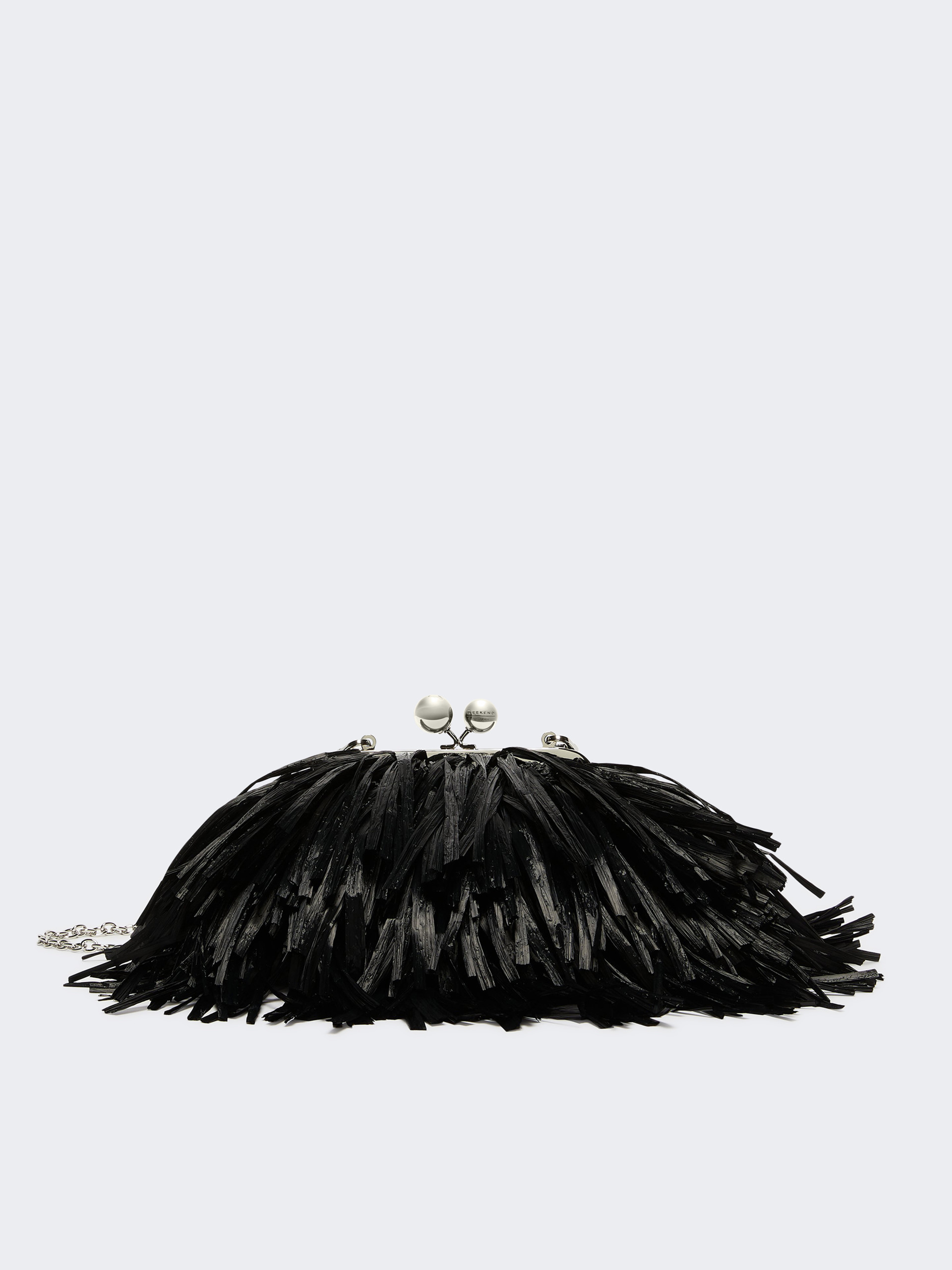 Small Pasticcino Bag with fringes - BLACK - Weekend Max Mara