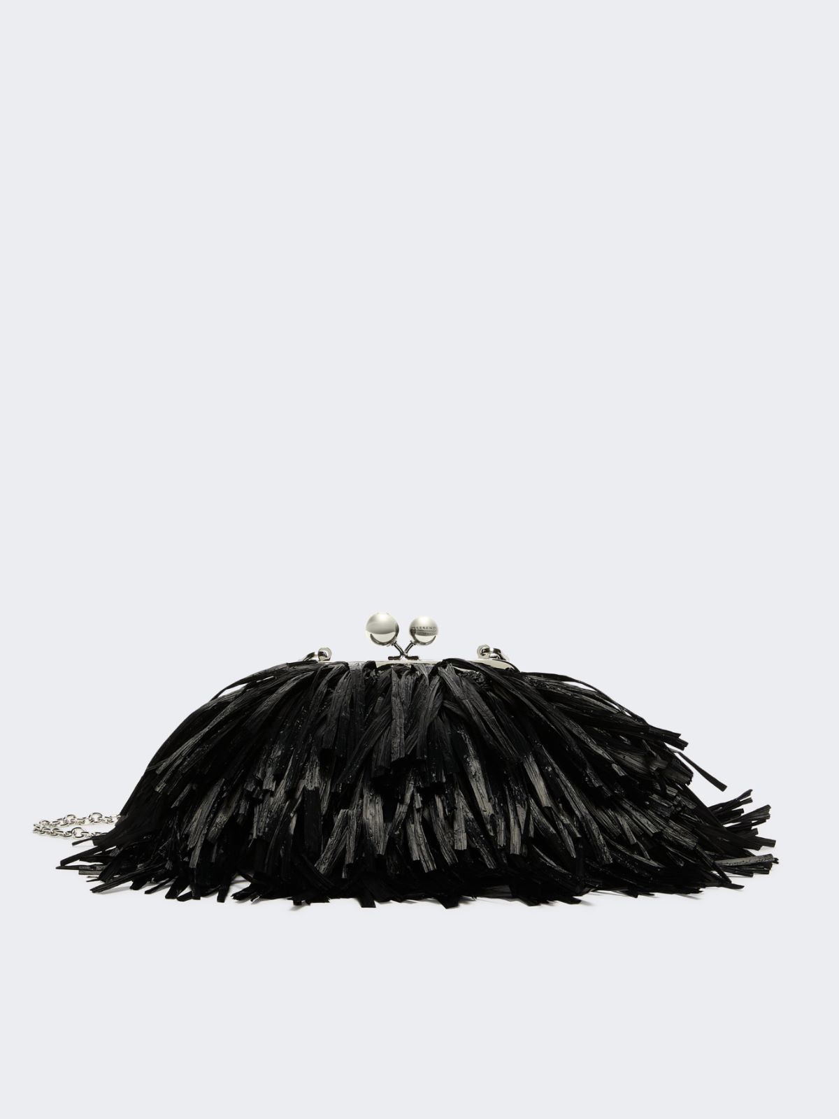 Small Pasticcino Bag with fringes - BLACK - Weekend