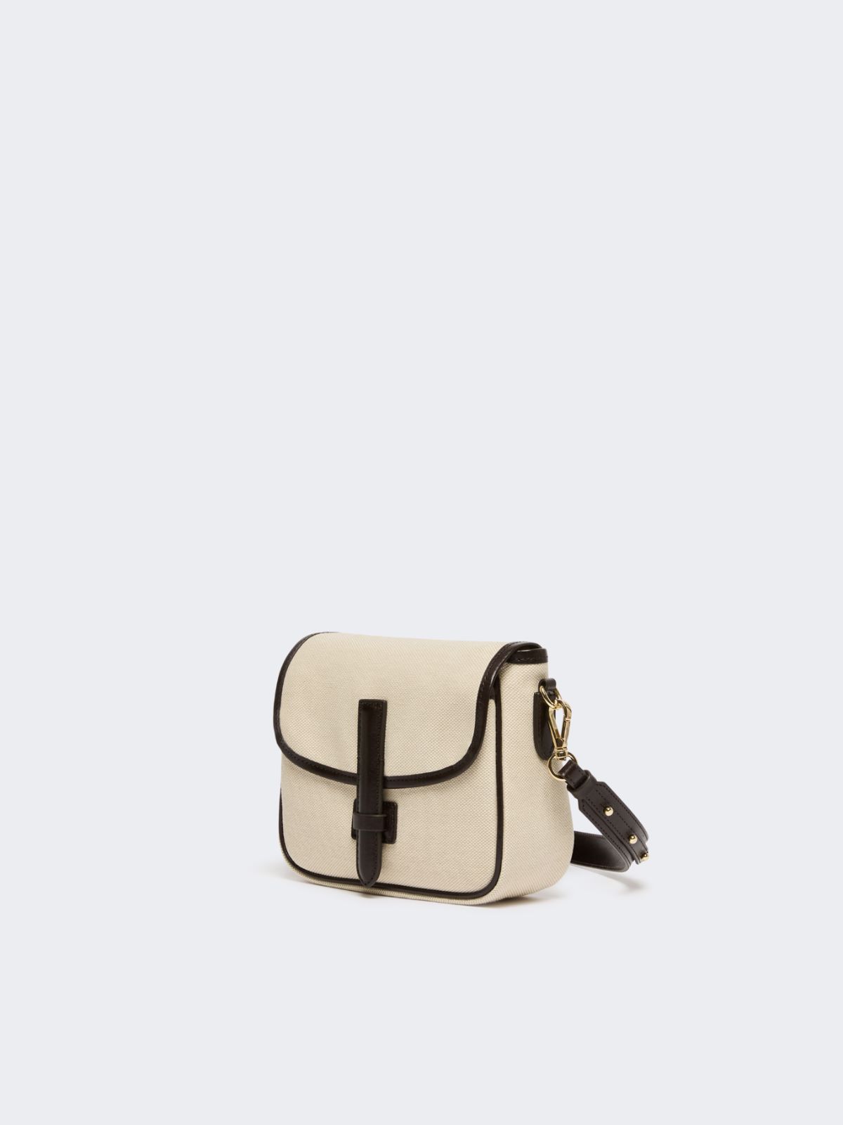 Small canvas and leather crossbody bag - BEIGE - Weekend - 2