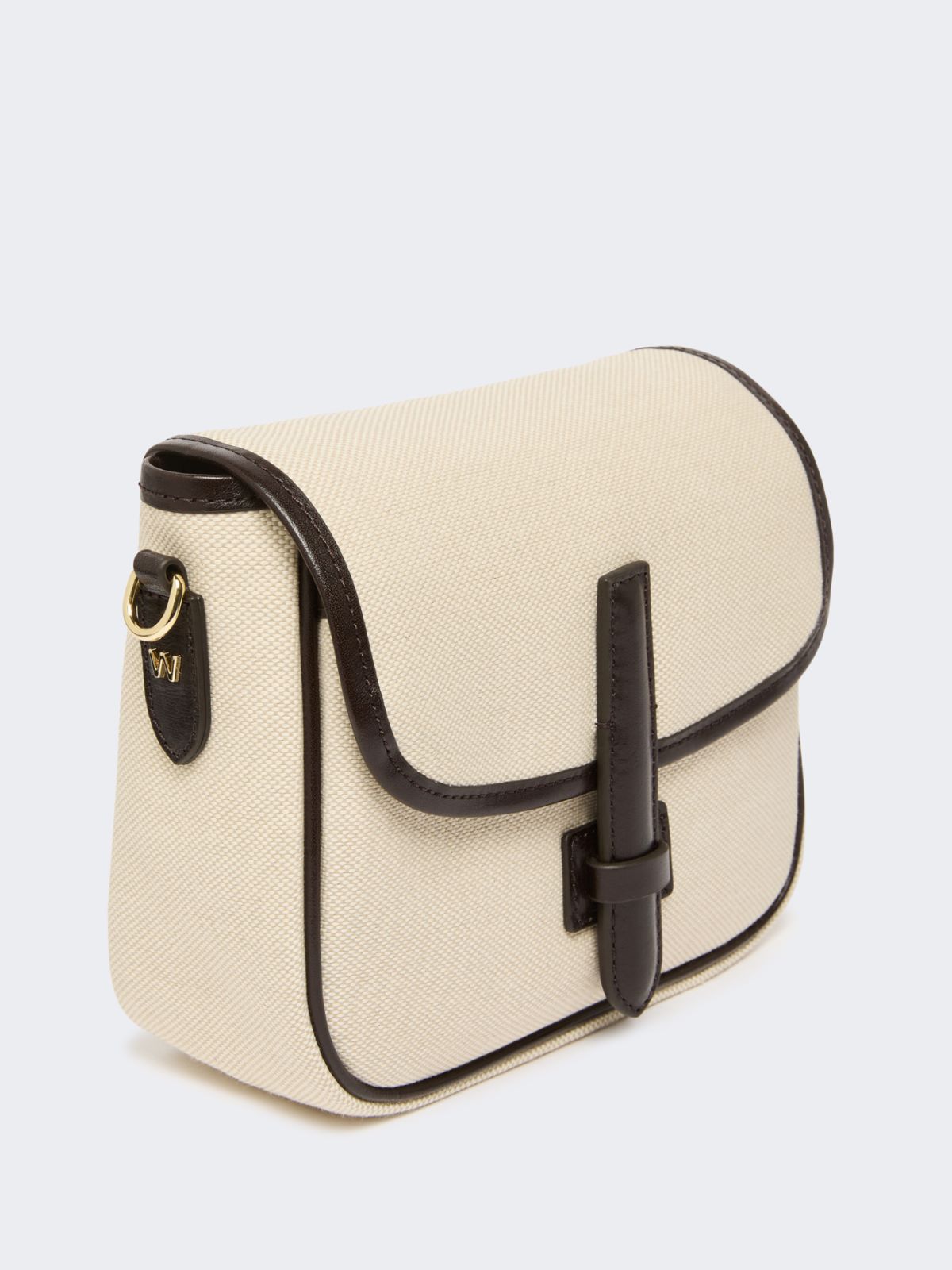 Small canvas and leather crossbody bag - BEIGE - Weekend - 6