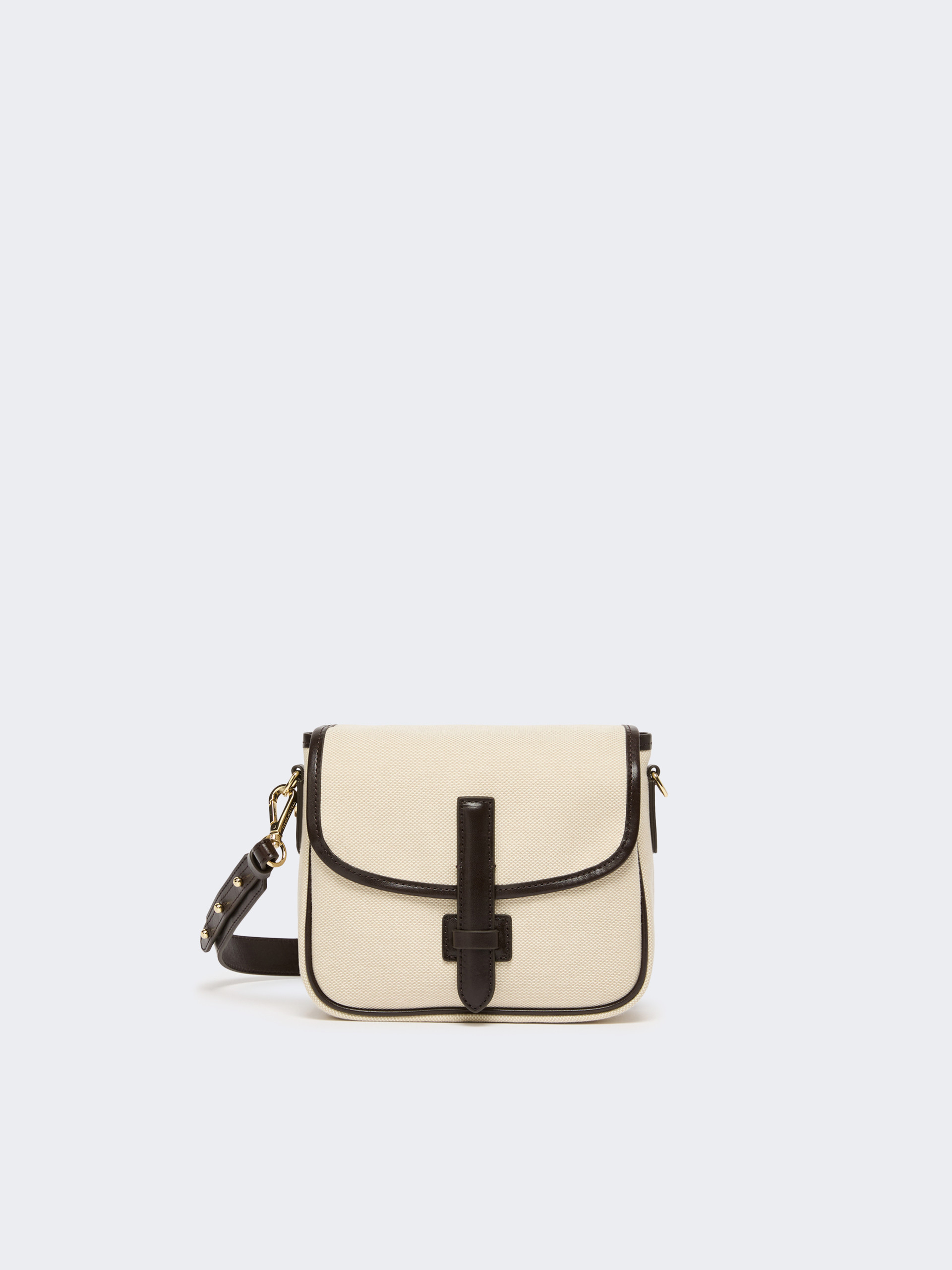 Small canvas and leather crossbody bag - BEIGE - Weekend Max Mara