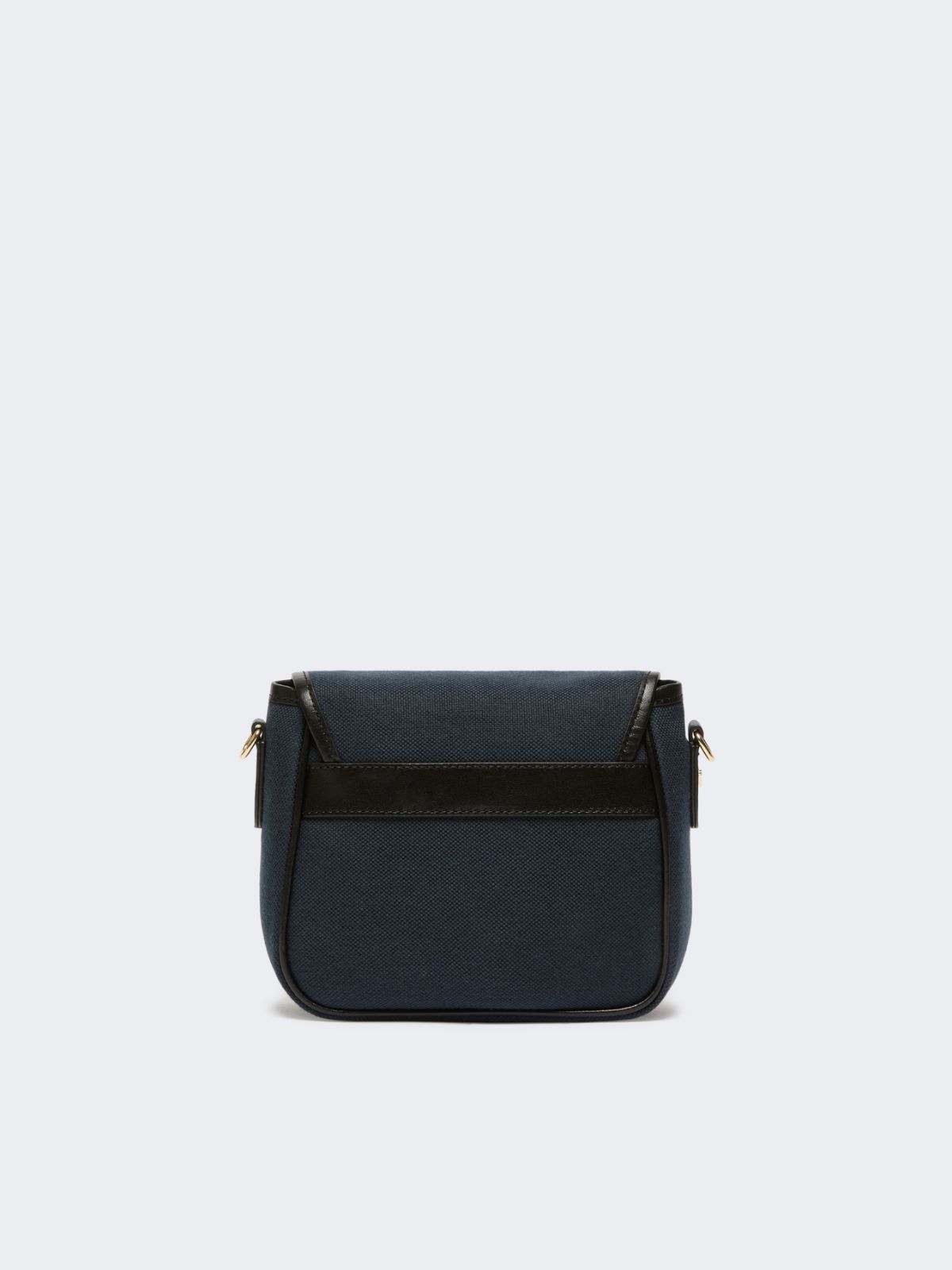 Small canvas and leather crossbody bag - ULTRAMARINE - Weekend - 3