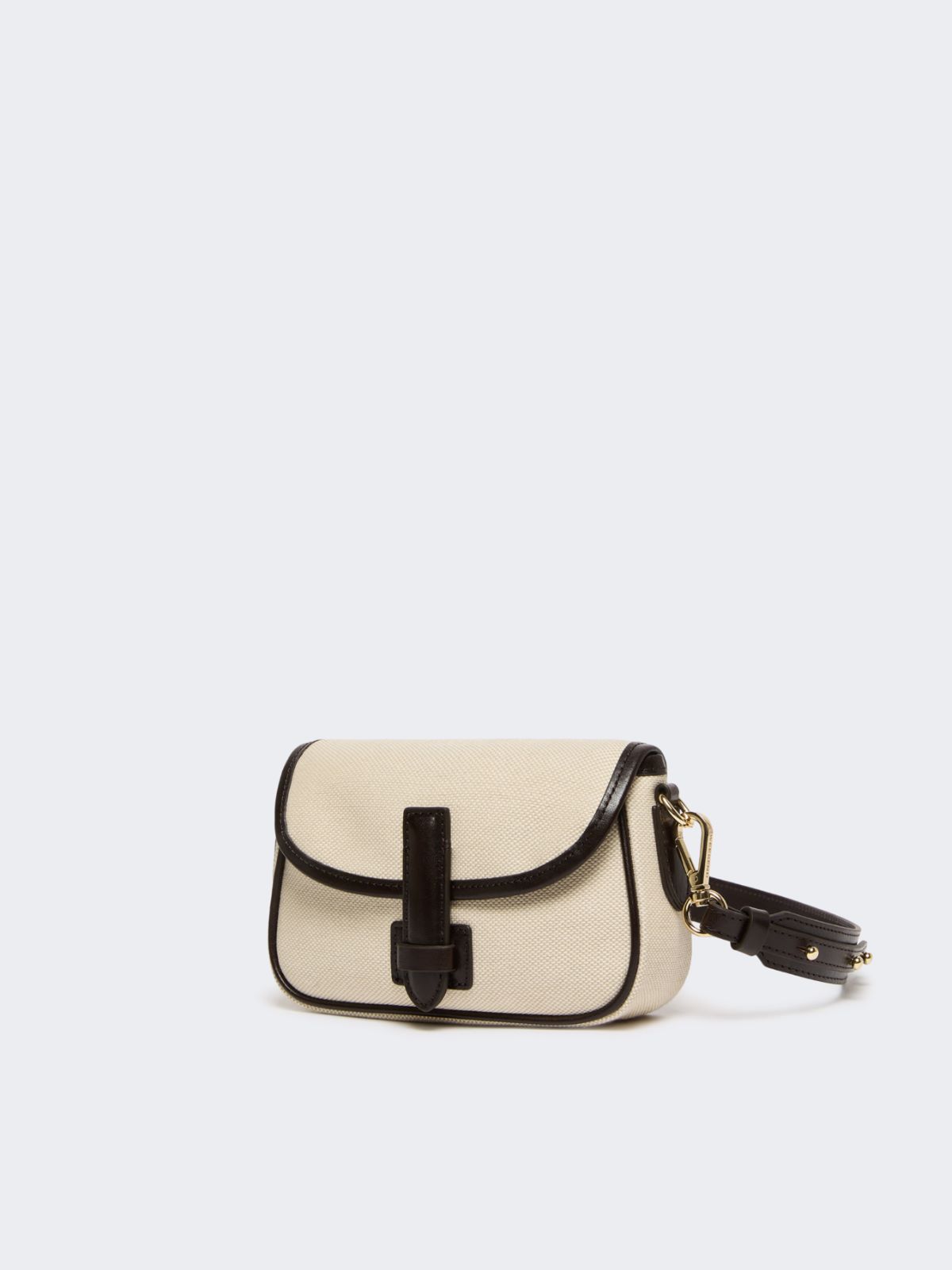 Canvas and leather micro crossbody bag - BEIGE - Weekend - 2