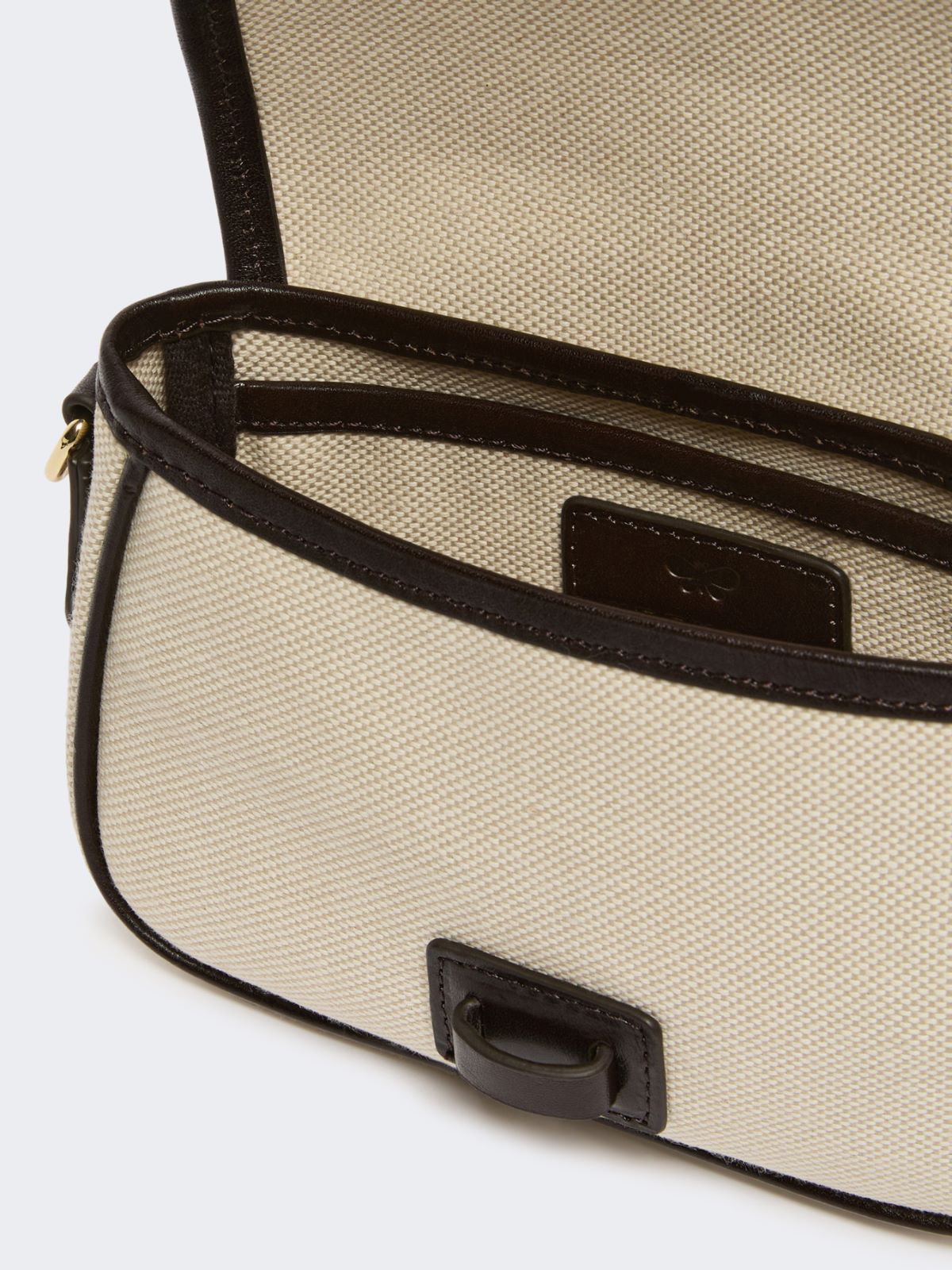 Canvas and leather micro crossbody bag - BEIGE - Weekend - 5