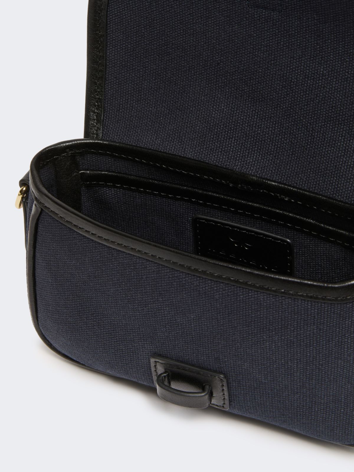 Canvas and leather micro crossbody bag - ULTRAMARINE - Weekend - 5