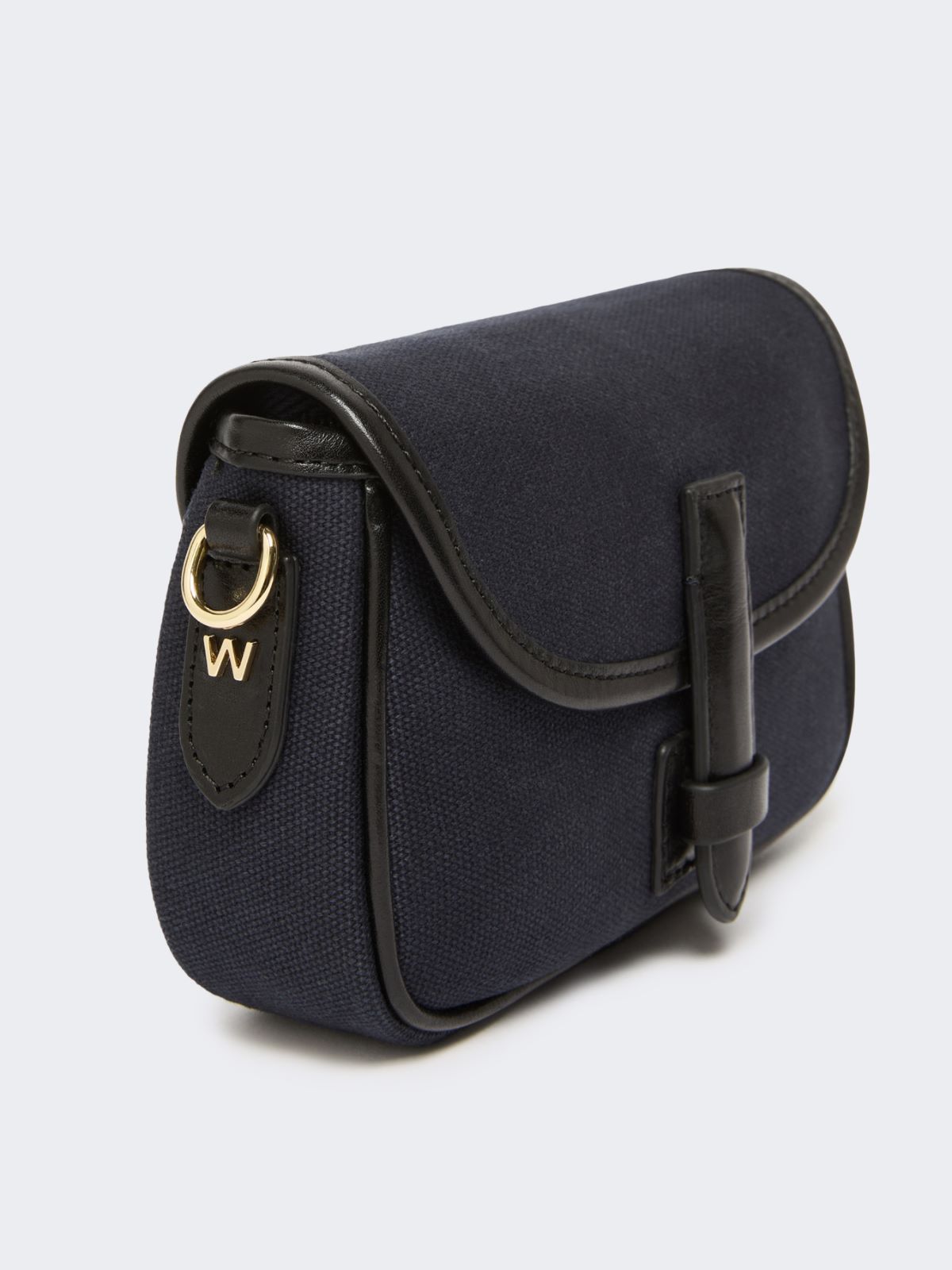 Canvas and leather micro crossbody bag - ULTRAMARINE - Weekend - 6