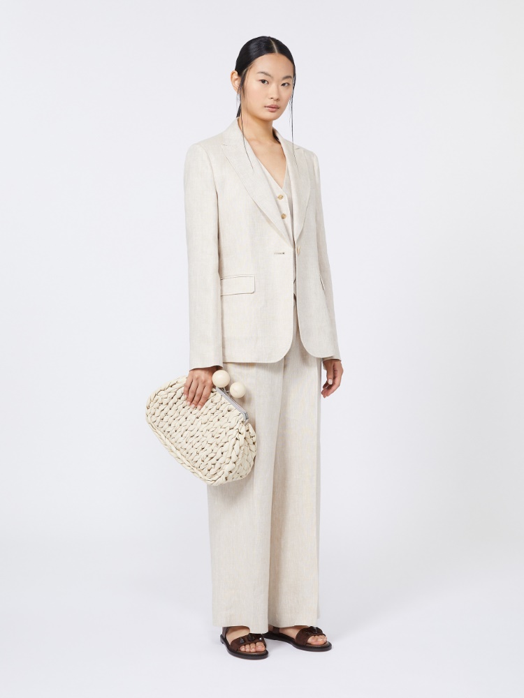 Medium nappa leather tricot Pasticcino Bag - IVORY - Weekend - 2