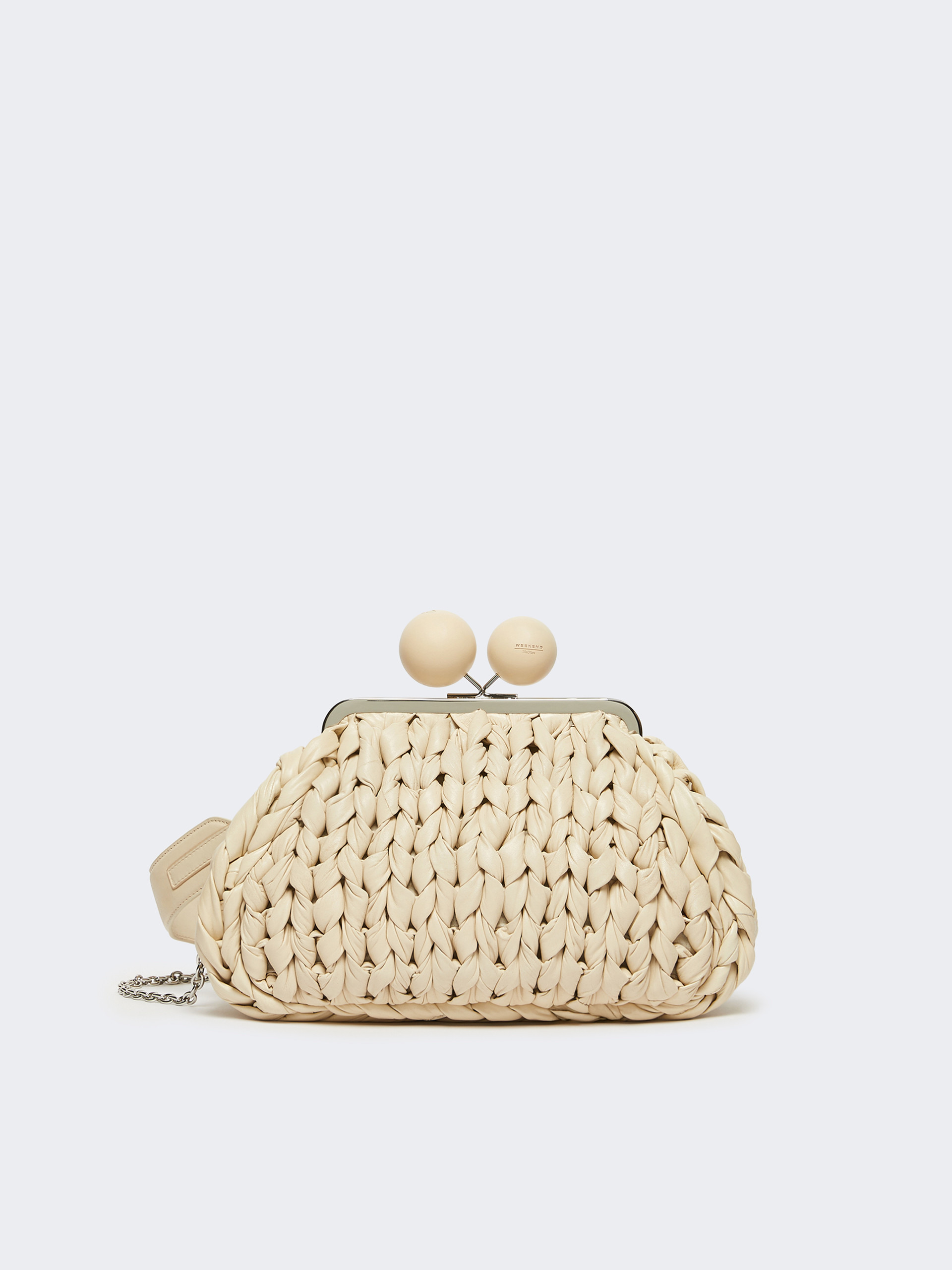 Medium nappa leather tricot Pasticcino Bag - IVORY - Weekend Max Mara