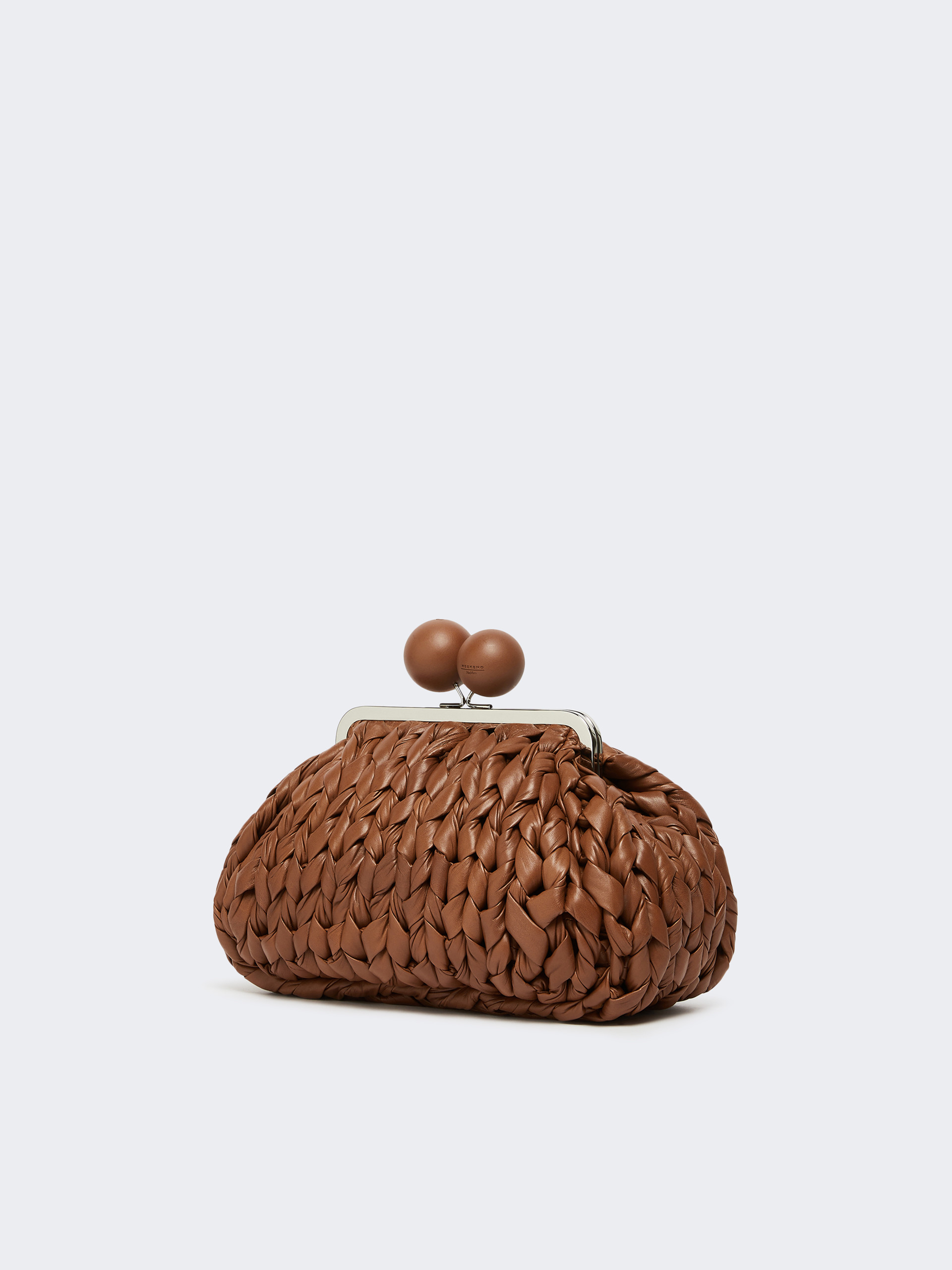 Medium nappa leather tricot Pasticcino Bag - TOBACCO - Weekend Max Mara - 2