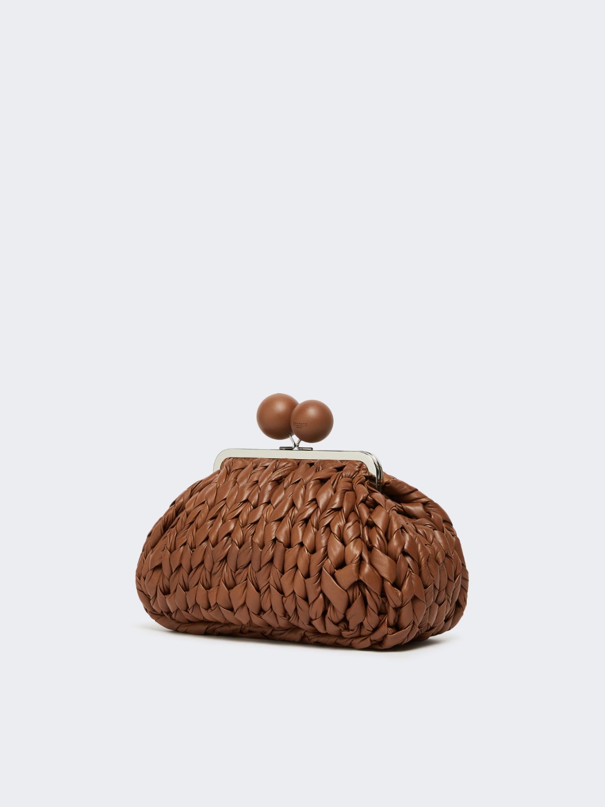Medium nappa leather tricot Pasticcino Bag - TOBACCO - Weekend - 2
