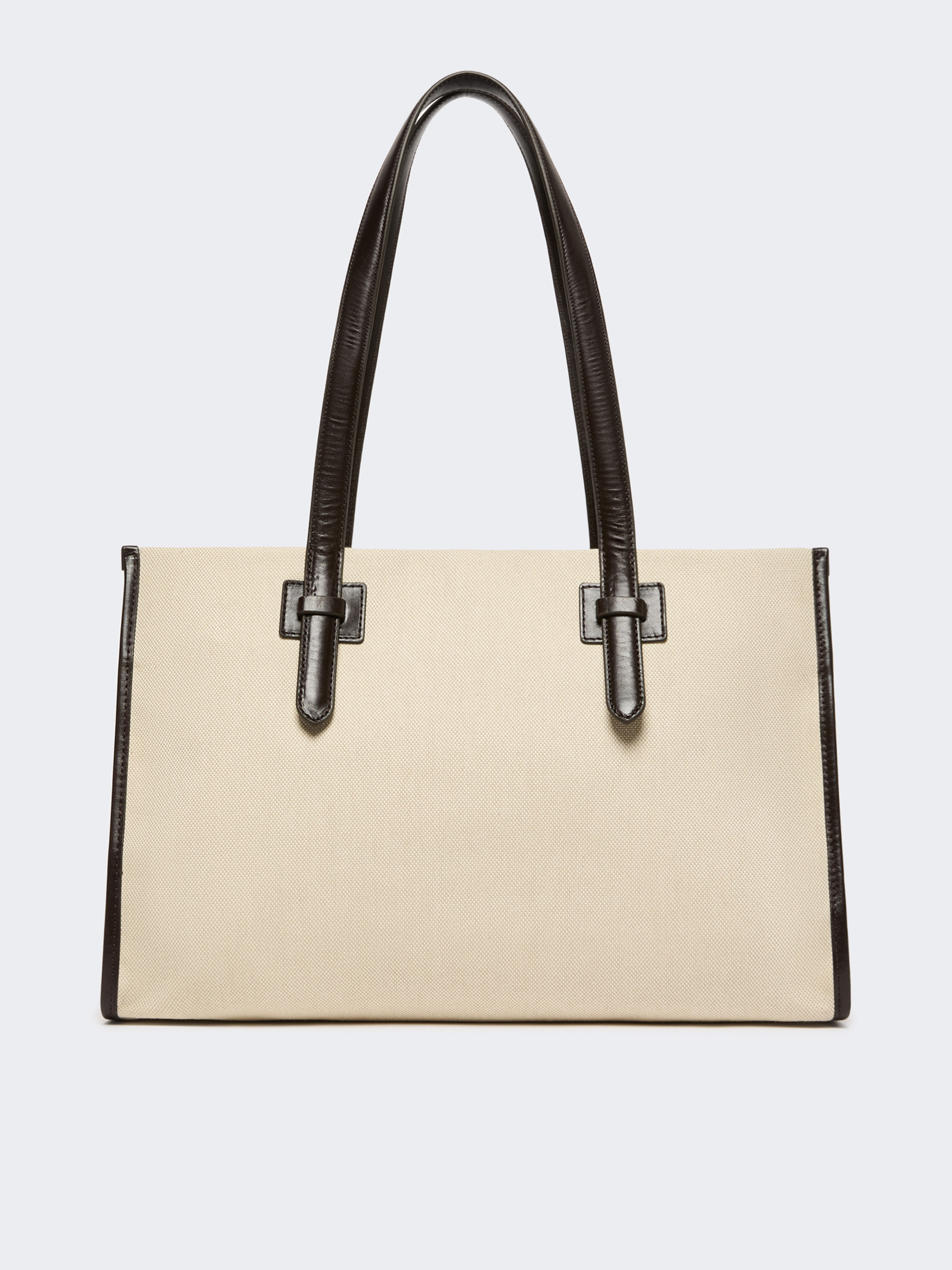 Canvas and leather shopping tote - BEIGE - Weekend Max Mara - 3
