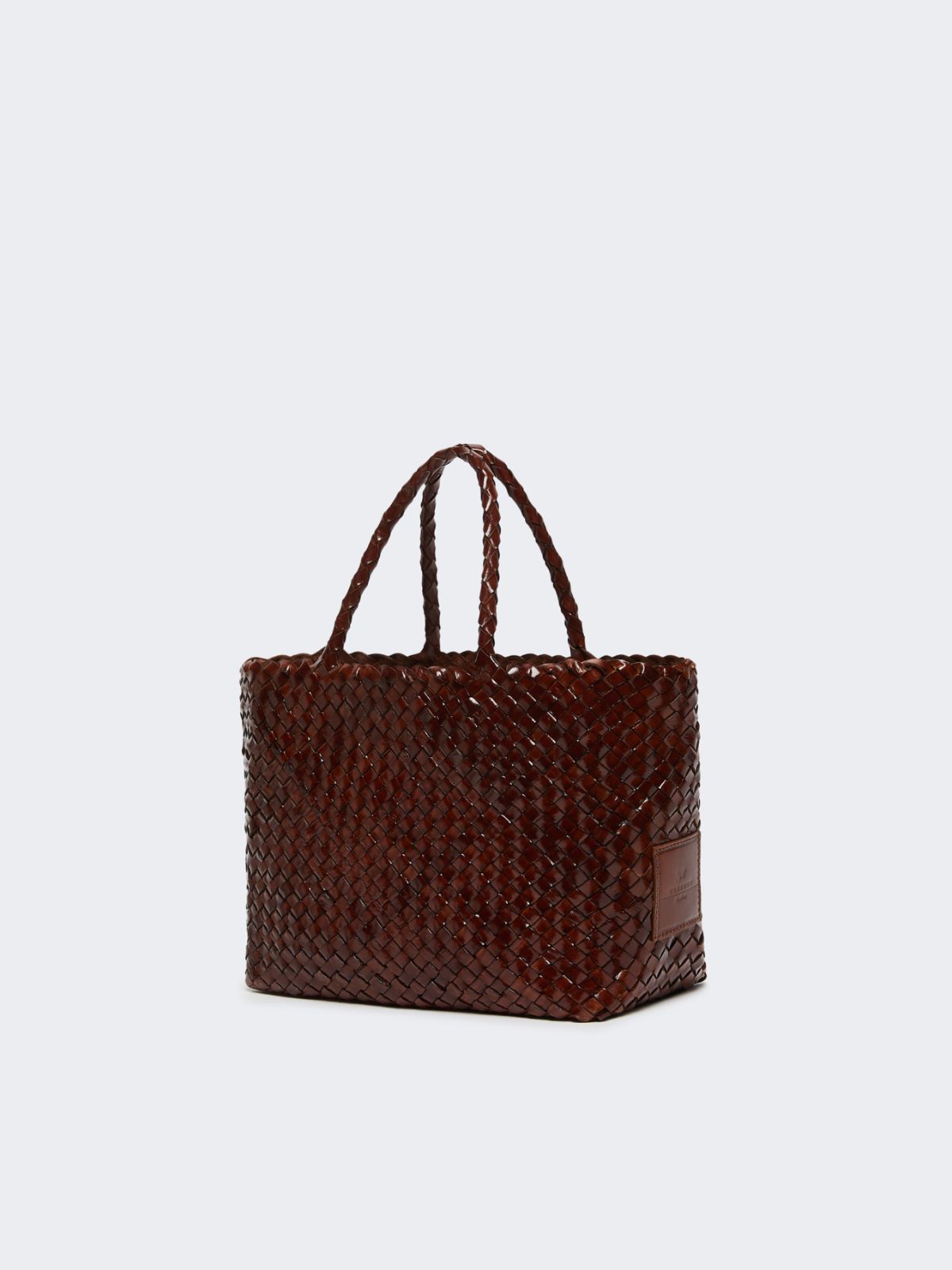 Woven leather bag - TOBACCO - Weekend - 2
