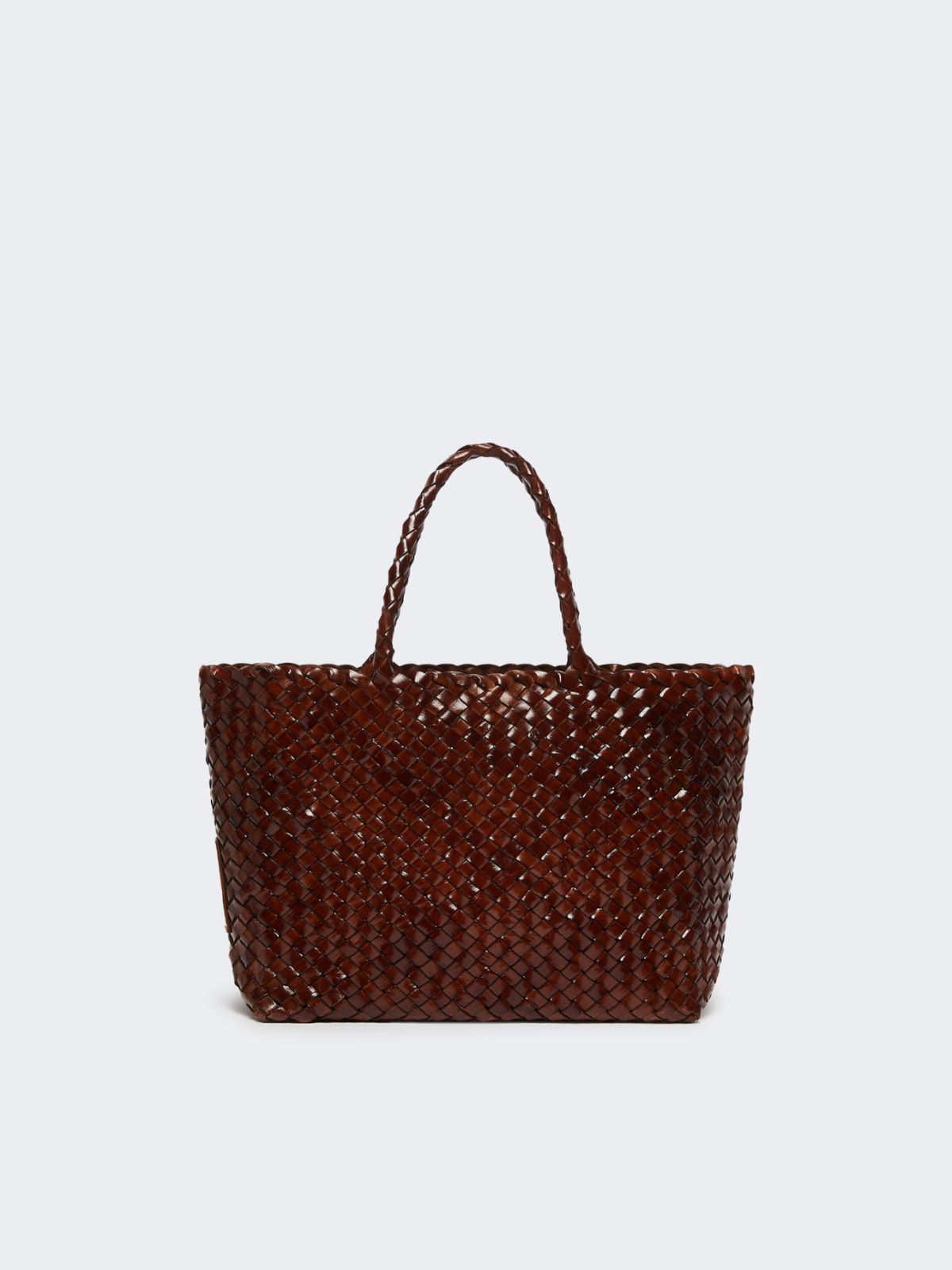 Woven leather bag - TOBACCO - Weekend - 3