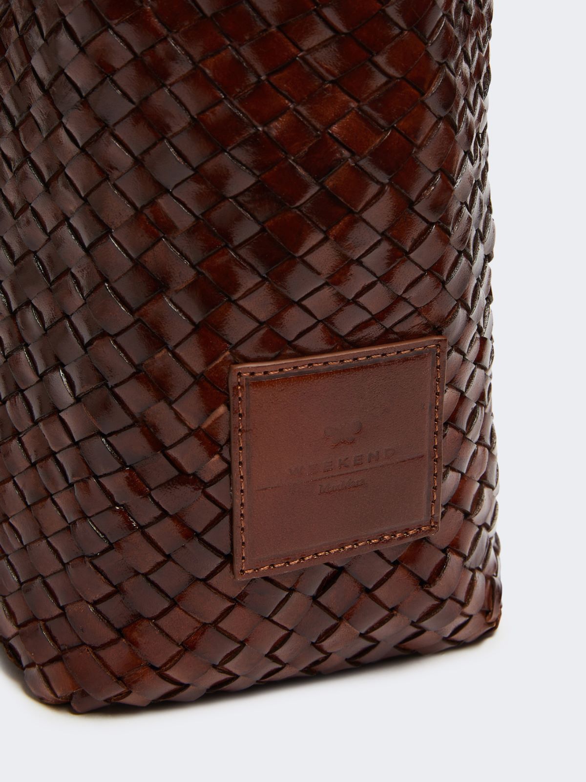 Woven leather bag - TOBACCO - Weekend - 4