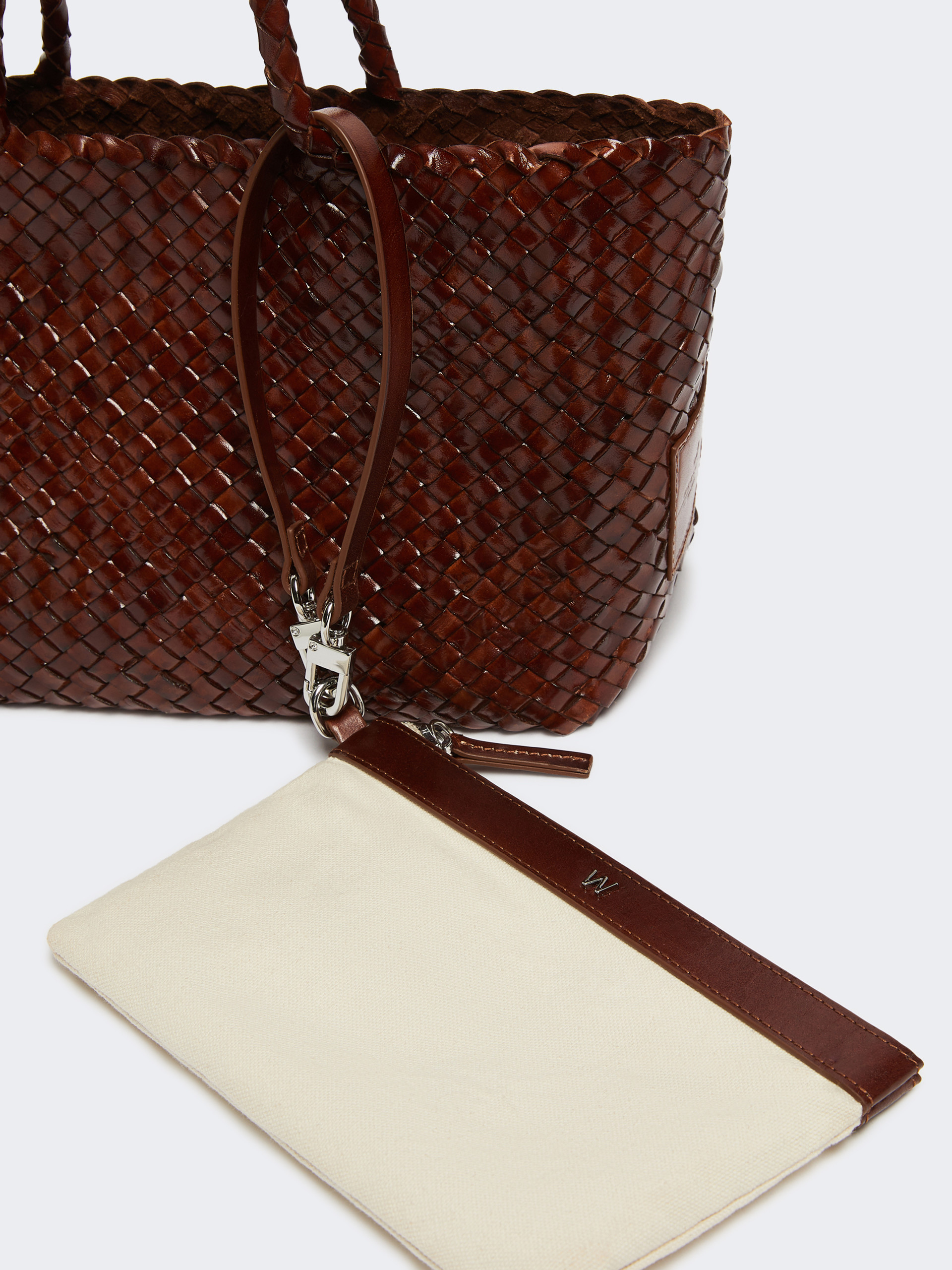 Woven leather bag - TOBACCO - Weekend Max Mara - 5