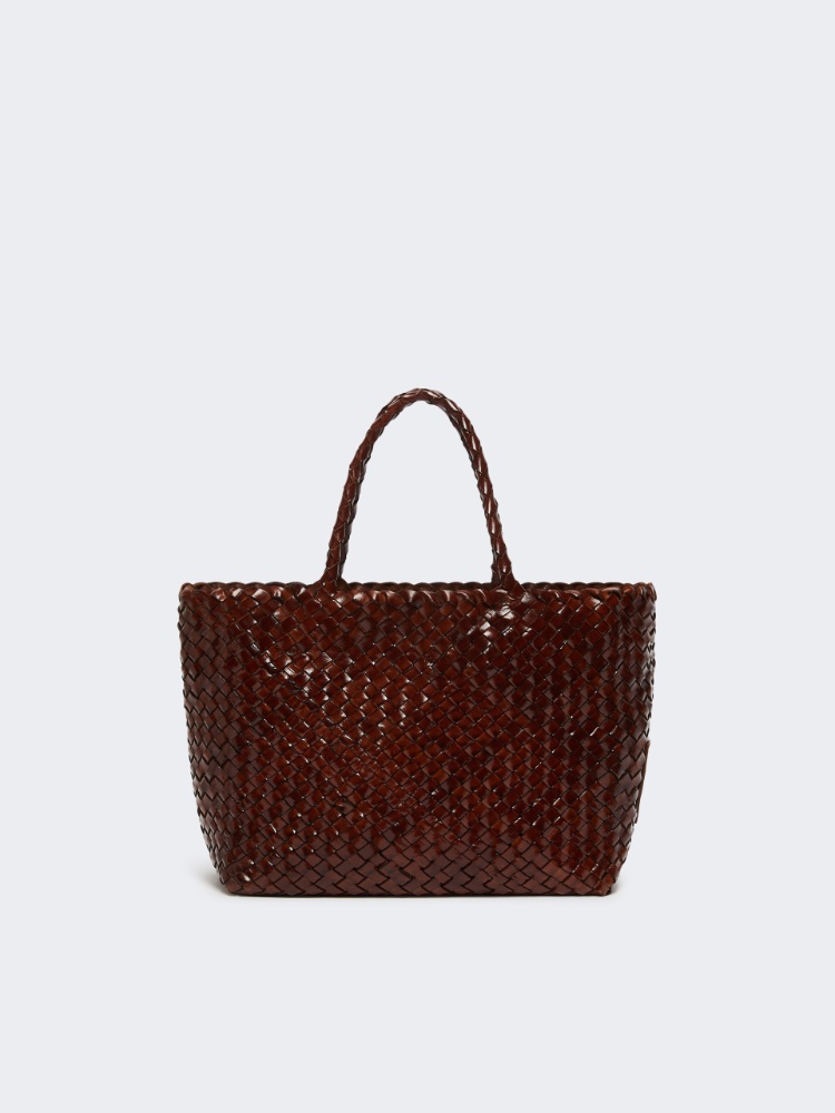 Woven leather bag - TOBACCO - Weekend