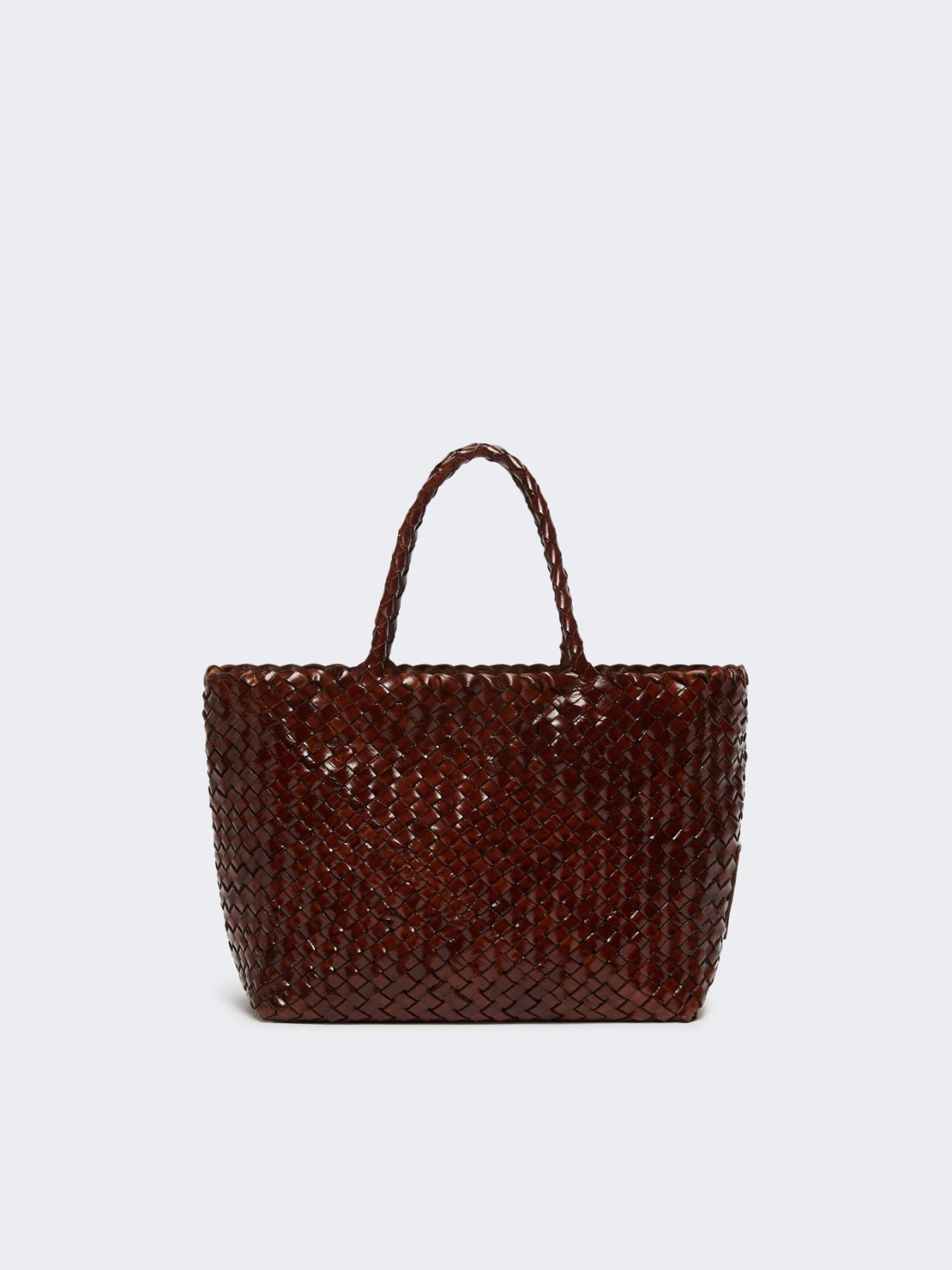 Woven leather bag - TOBACCO - Weekend