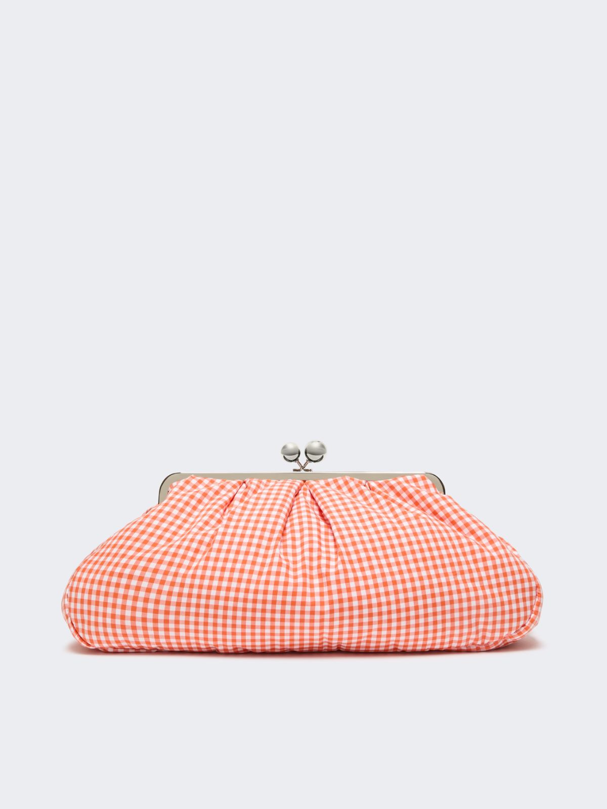 Large gingham cotton Pasticcino Bag - ORANGE - Weekend - 3