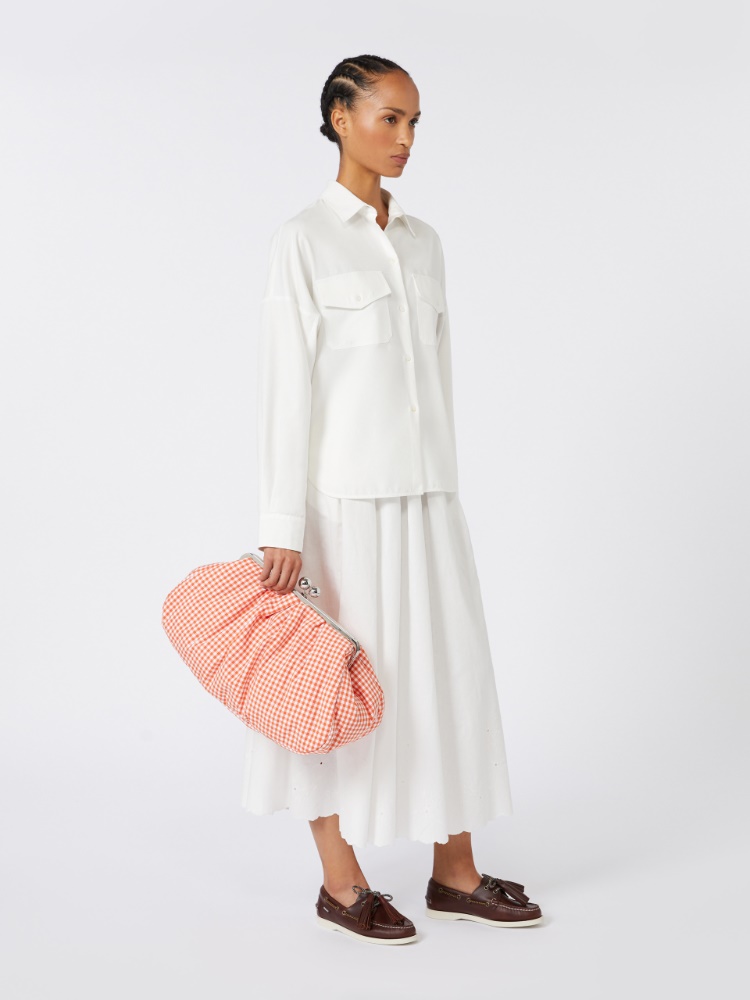 Pasticcino Bag large in cotone Vichy - ARANCIO - Weekend - 2