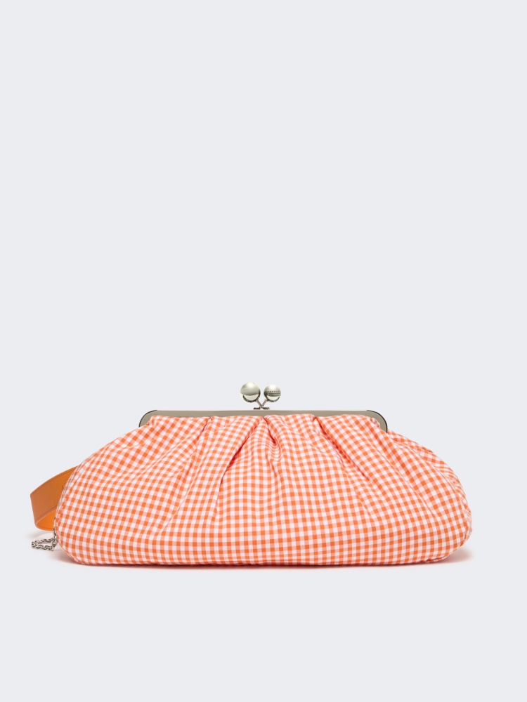 Pasticcino Bag large in cotone Vichy - ARANCIO - Weekend