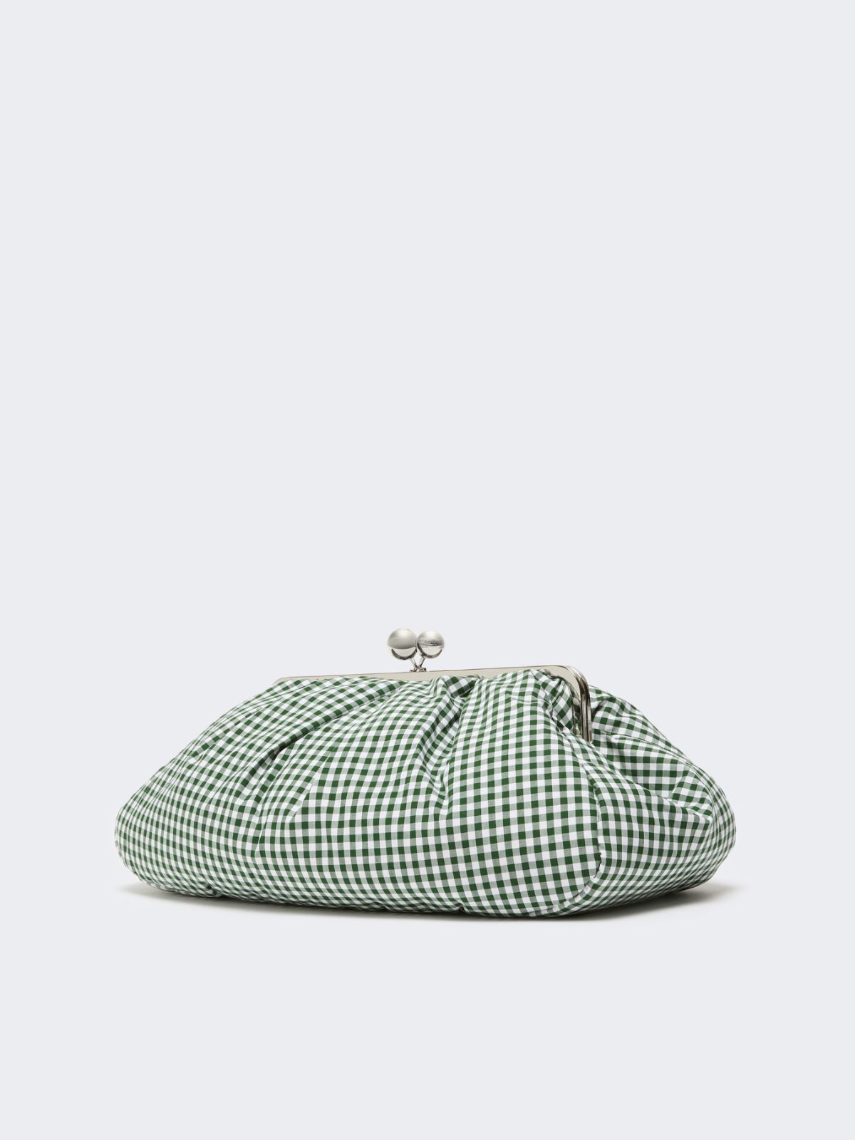 Large gingham cotton Pasticcino Bag - MOSS GREEN - Weekend - 2