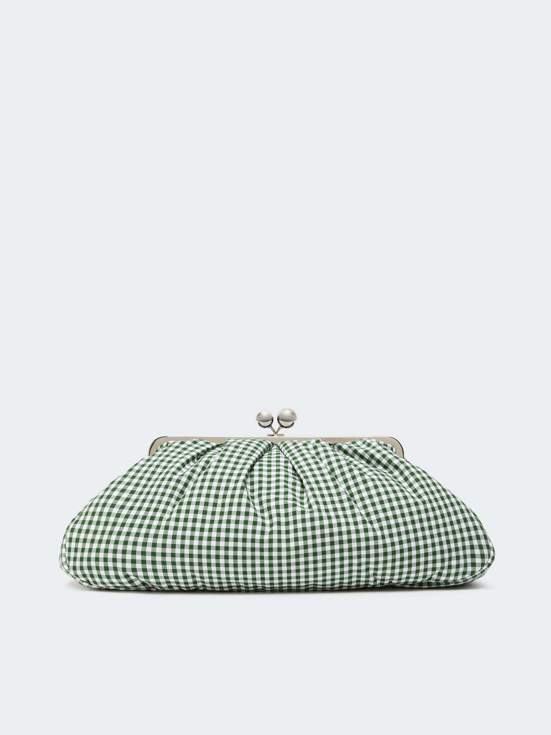 Large gingham cotton Pasticcino Bag - MOSS GREEN - Weekend Max Mara - 3