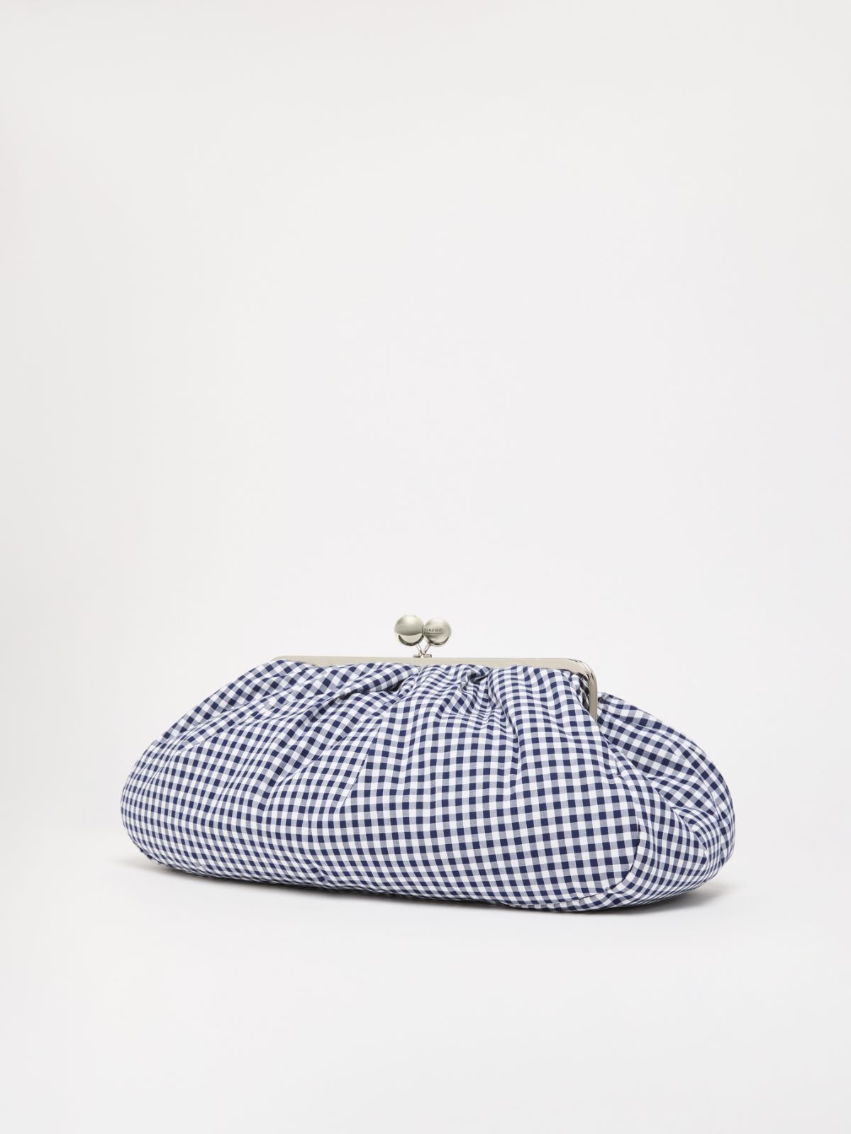 Large gingham cotton Pasticcino Bag - ULTRAMARINE - Weekend - 2