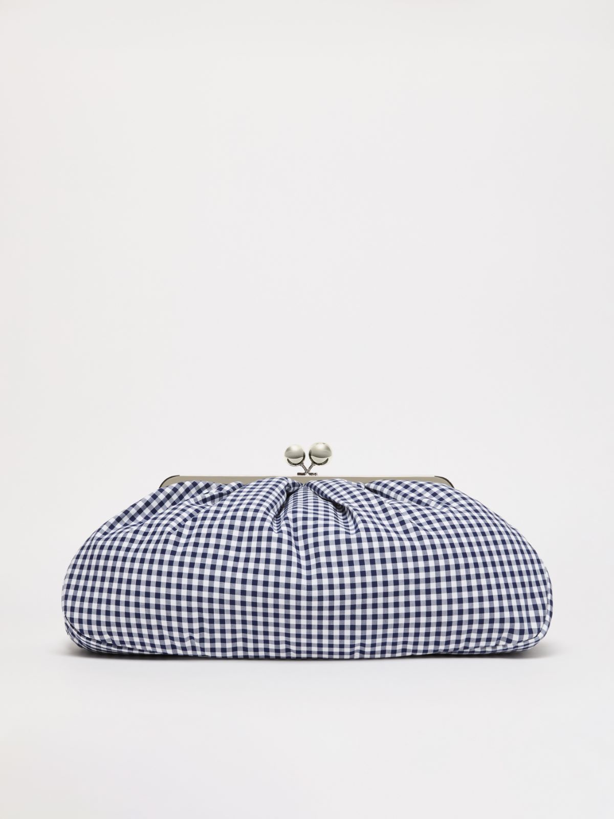 Large gingham cotton Pasticcino Bag - ULTRAMARINE - Weekend - 3