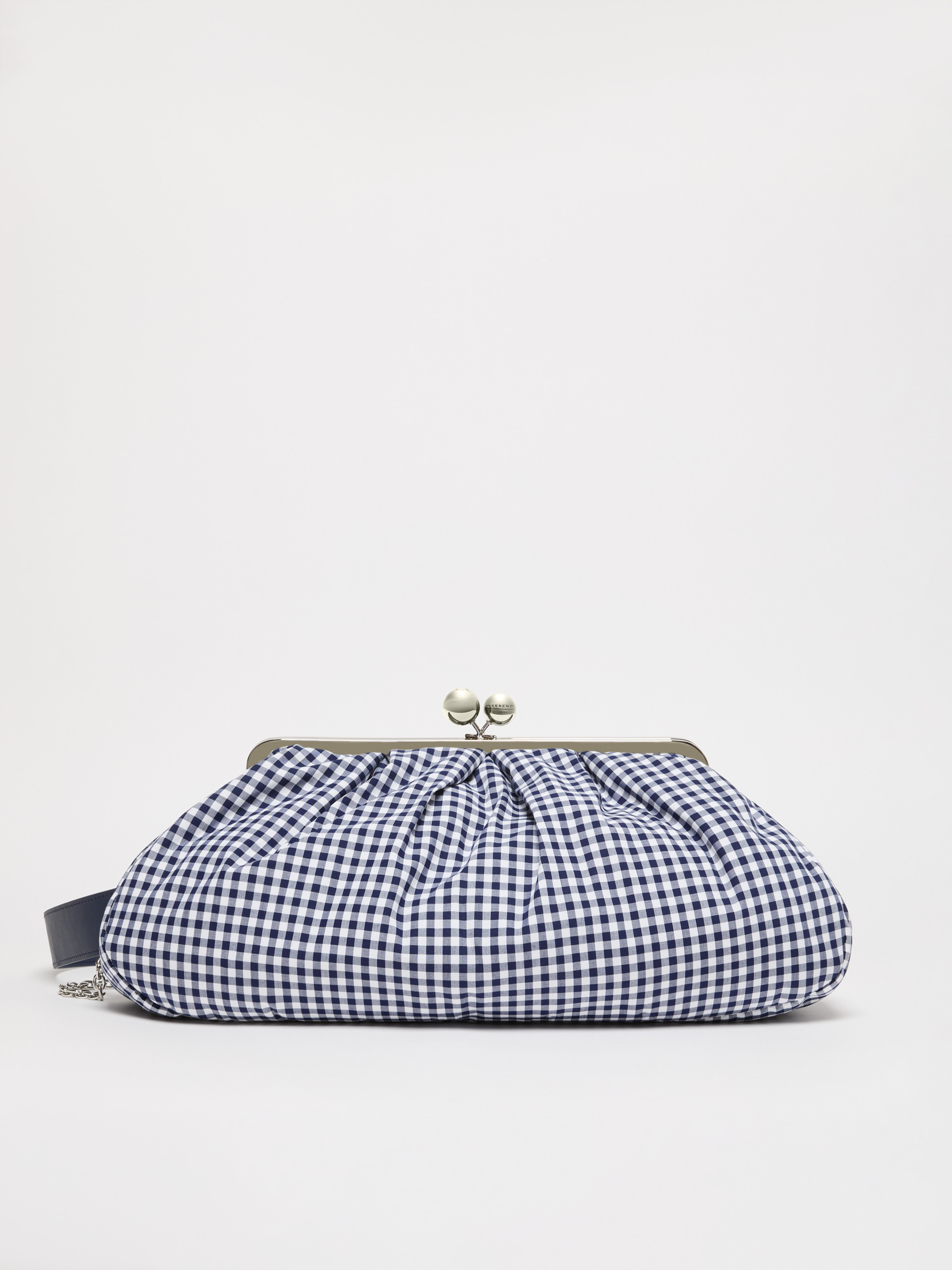 Large gingham cotton Pasticcino Bag - ULTRAMARINE - Weekend Max Mara