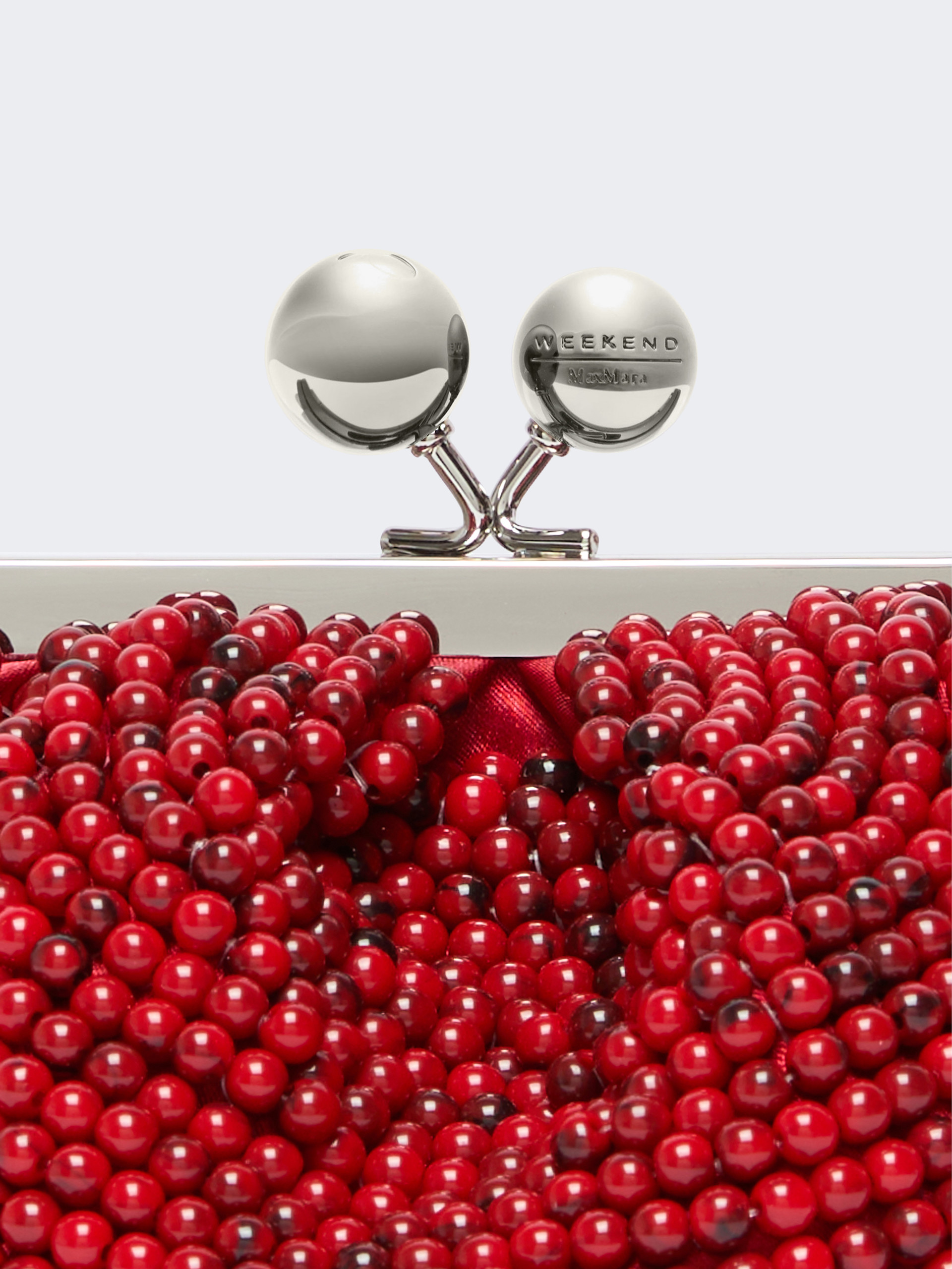 Small Pasticcino Bag with embroidered resin pearls - CORAL - Weekend Max Mara - 5