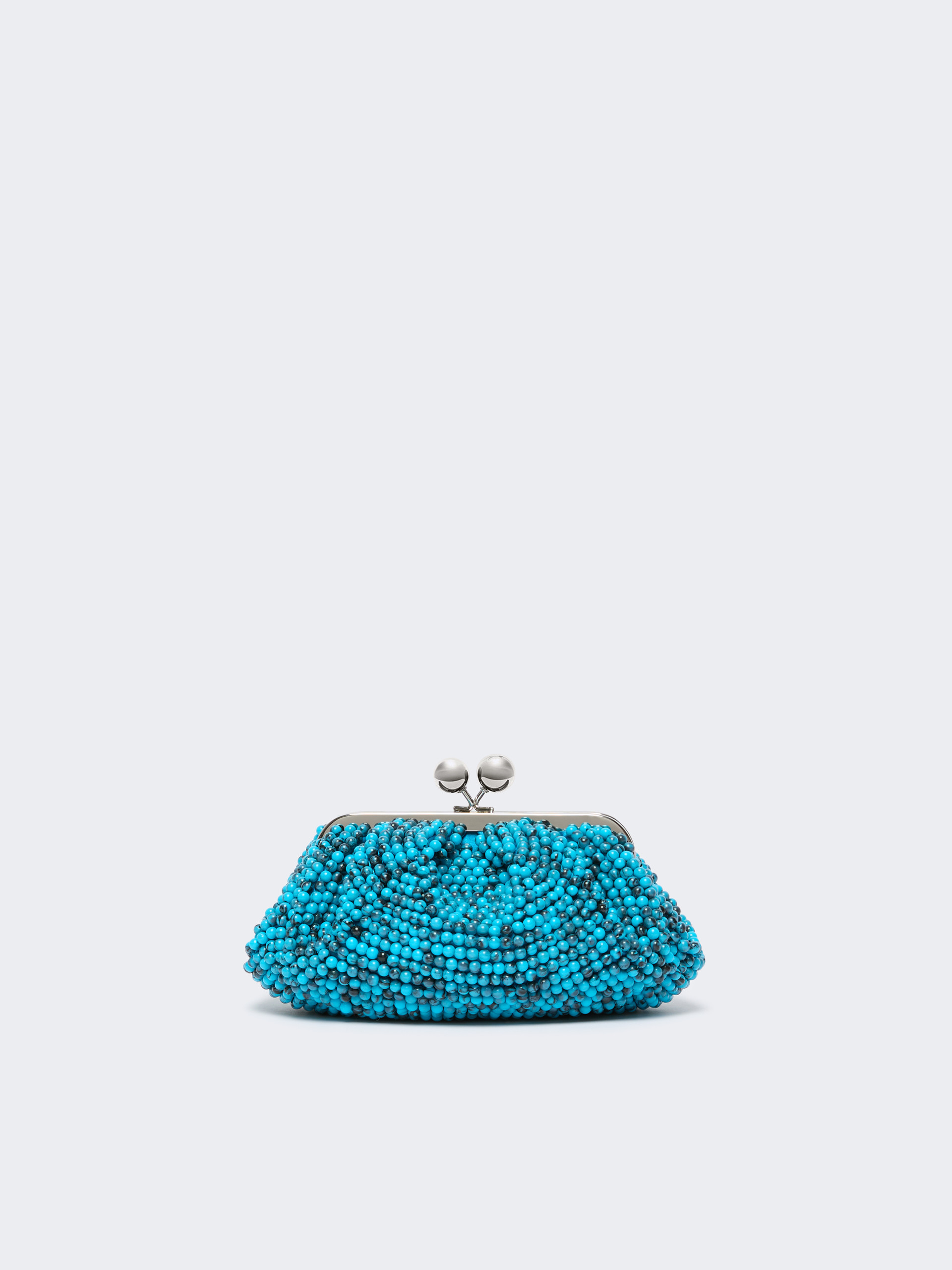 Small Pasticcino Bag with embroidered resin pearls - TURQUOISE - Weekend Max Mara - 3