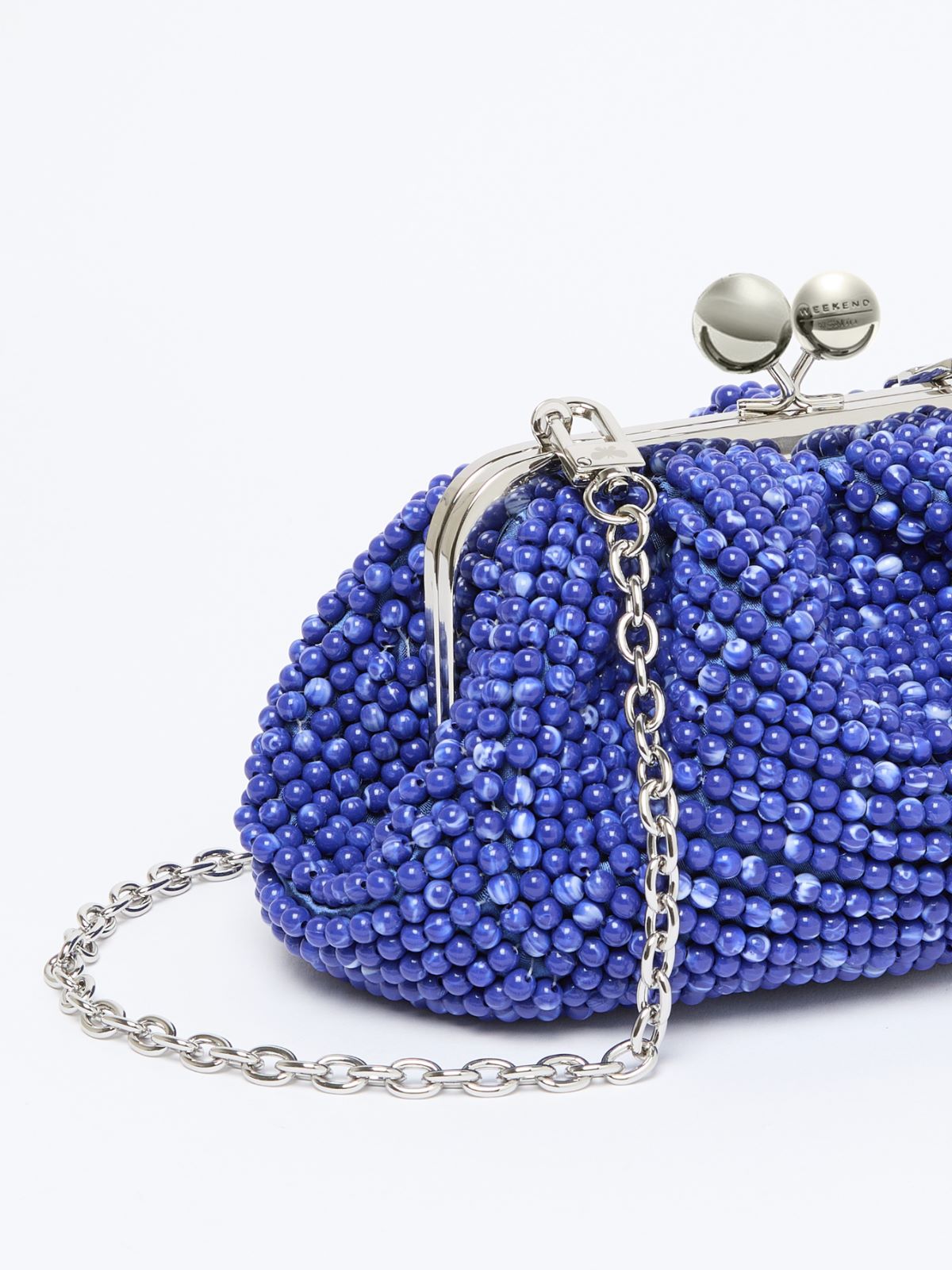 Small Pasticcino Bag with embroidered resin pearls - MIDNIGHTBLUE - Weekend - 4