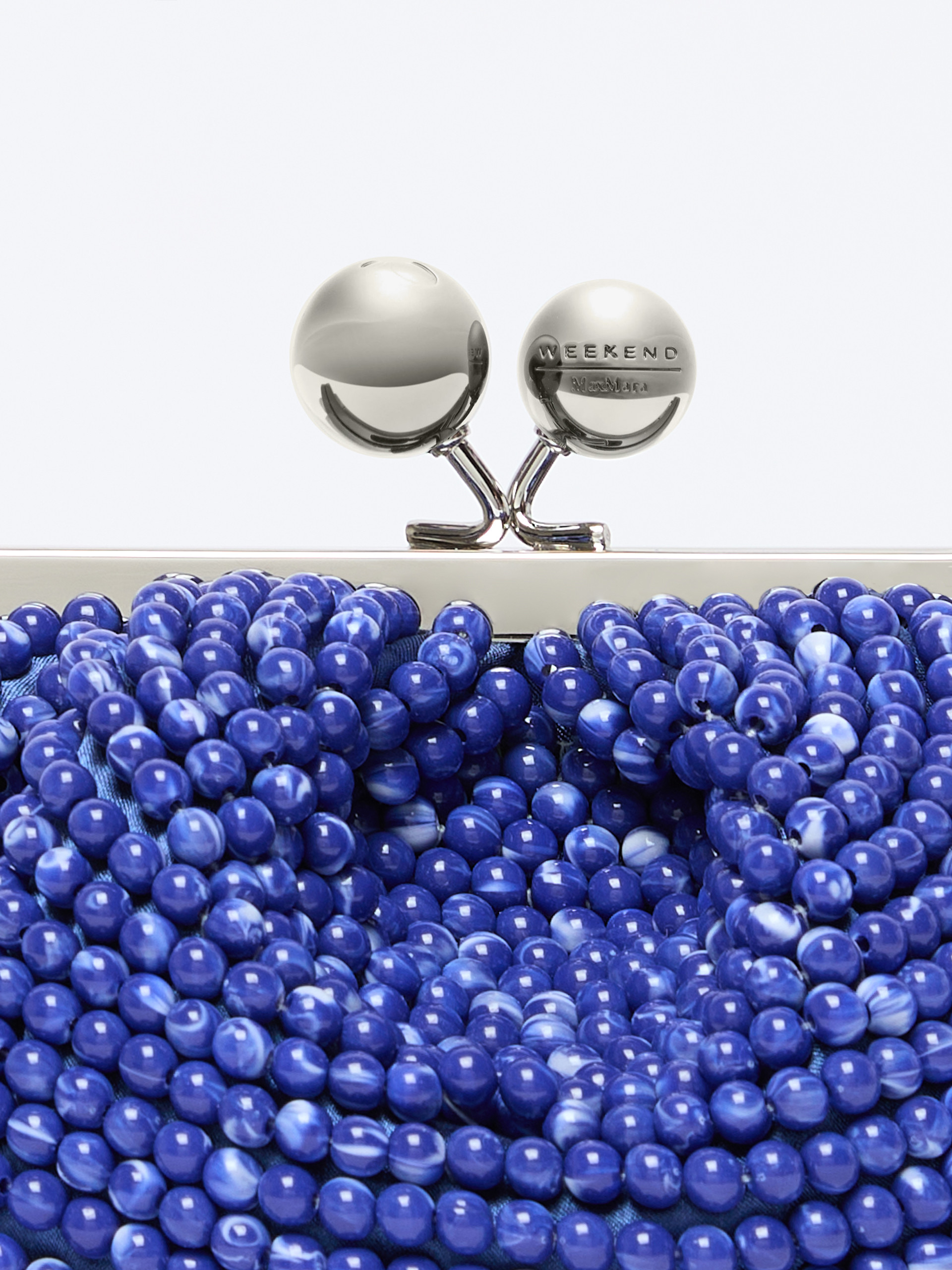 Small Pasticcino Bag with embroidered resin pearls - MIDNIGHTBLUE - Weekend Max Mara - 5