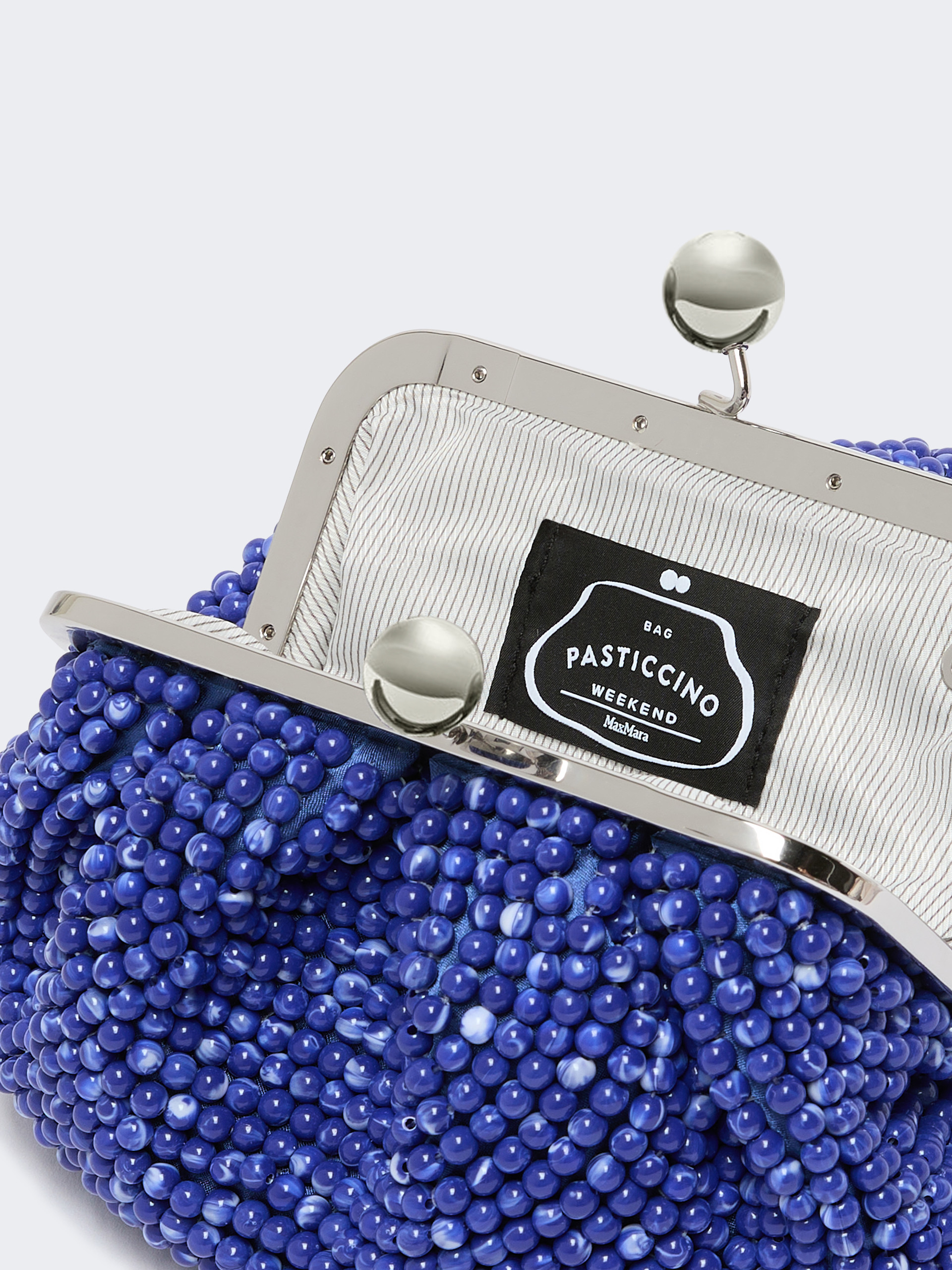 Small Pasticcino Bag with embroidered resin pearls - MIDNIGHTBLUE - Weekend Max Mara - 6