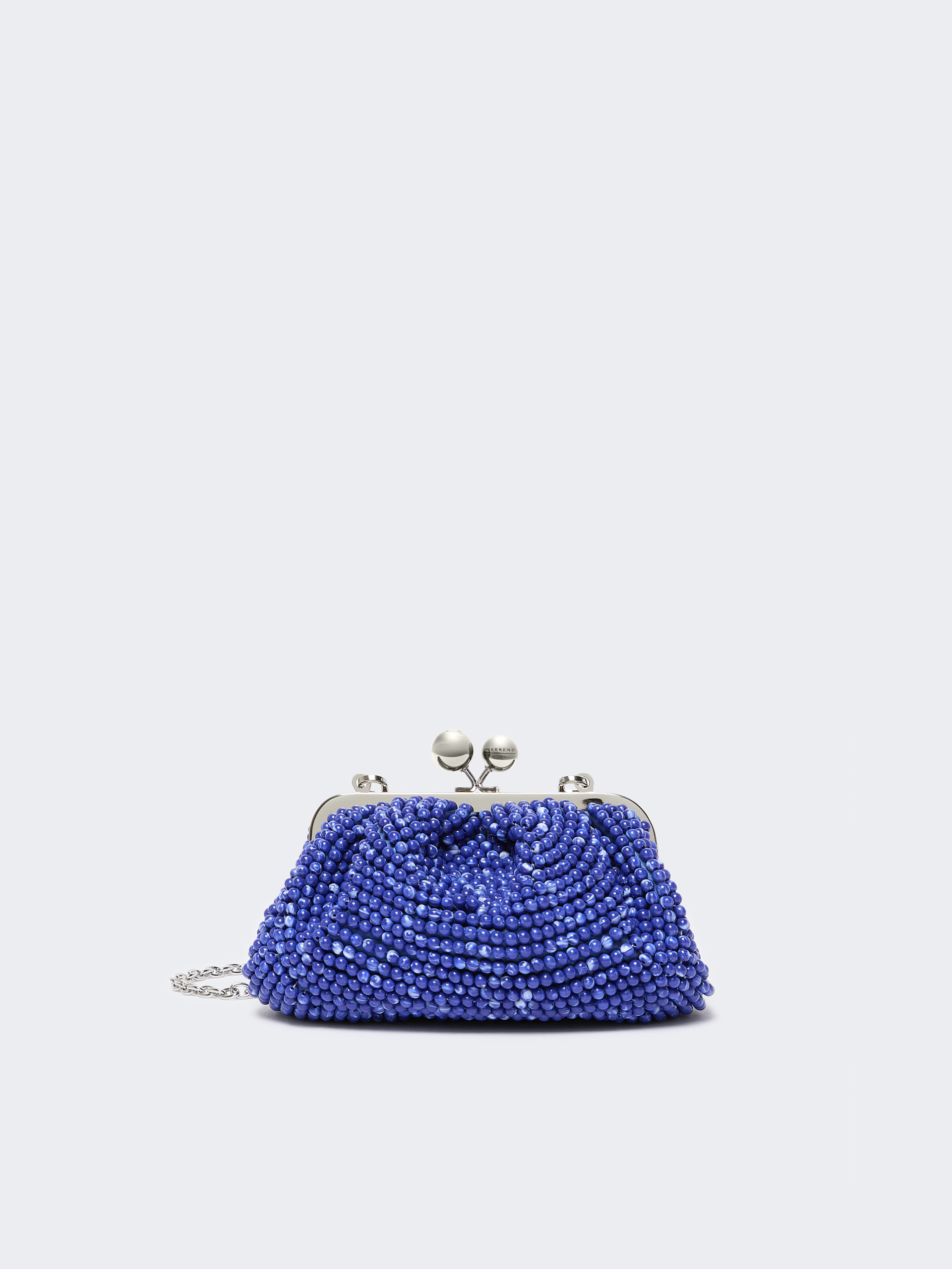 Small Pasticcino Bag with embroidered resin pearls - MIDNIGHTBLUE - Weekend Max Mara