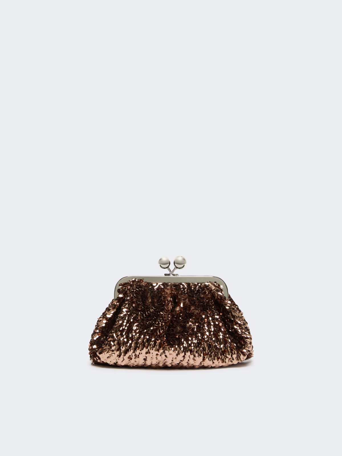 Sequin-adorned small satin Pasticcino Bag - PINK - Weekend - 3