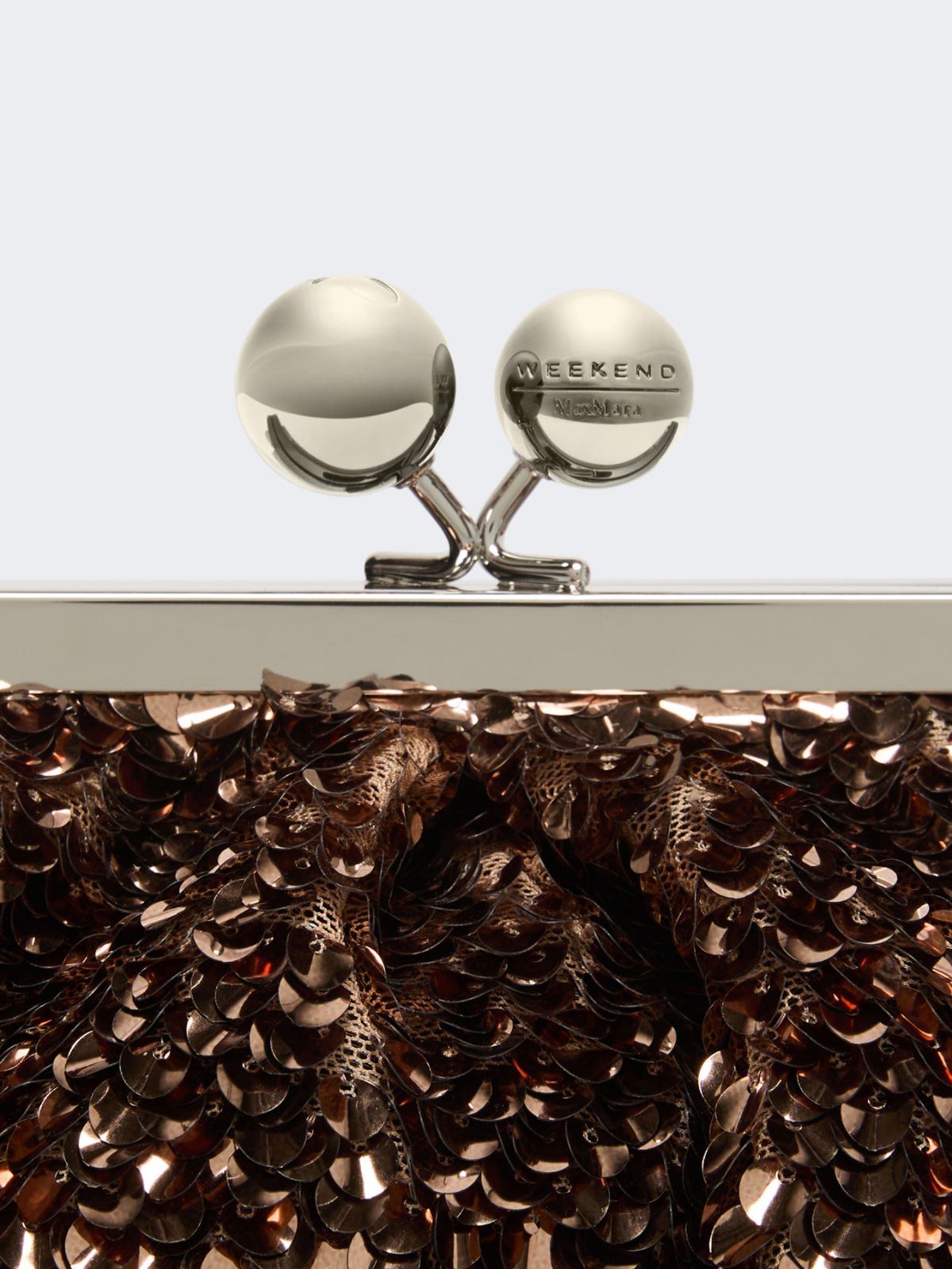 Sequin-adorned small satin Pasticcino Bag - PINK - Weekend - 5