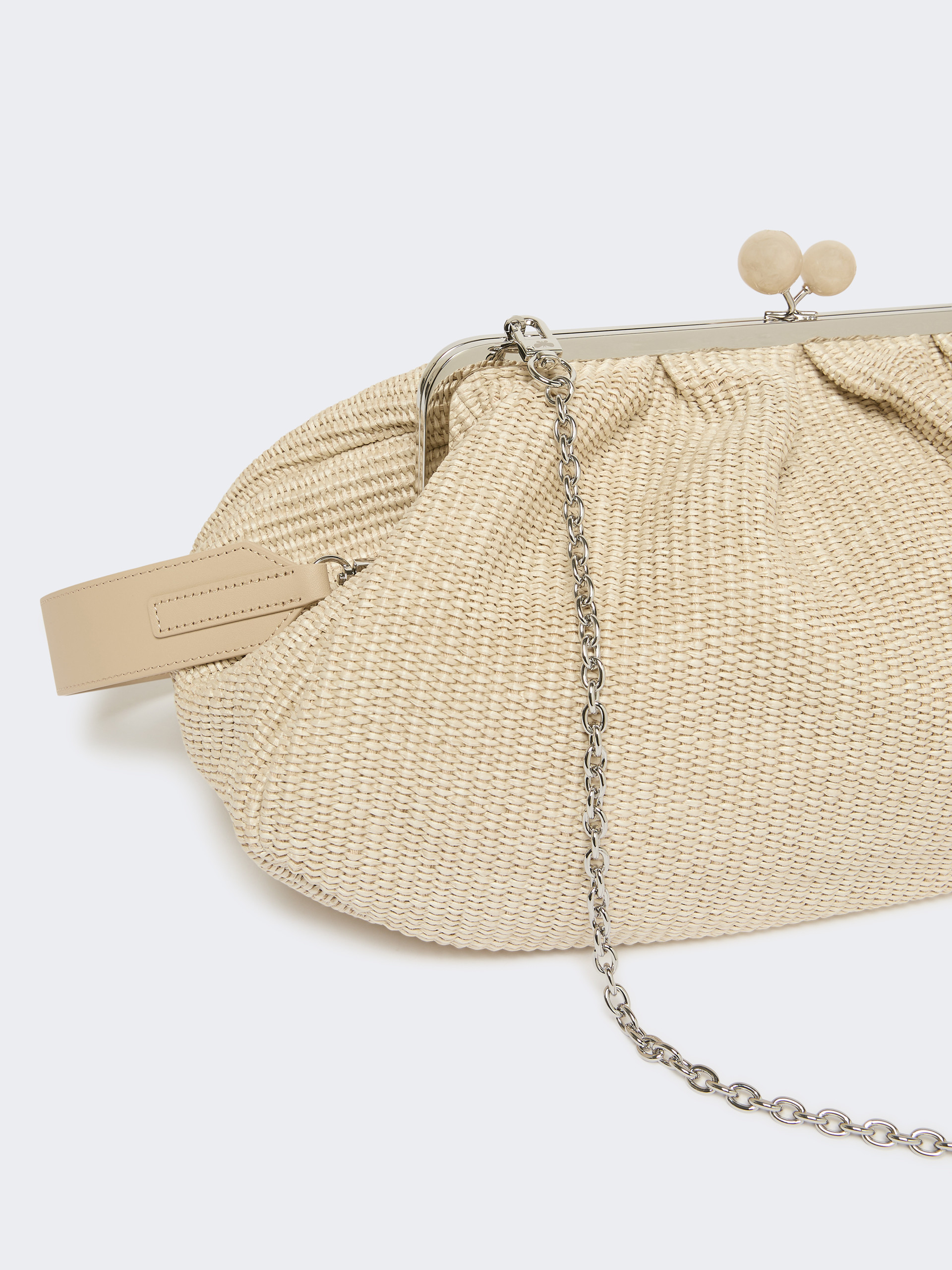 Large raffia-effect Pasticcino bag - TURTLEDOVE - Weekend Max Mara - 4