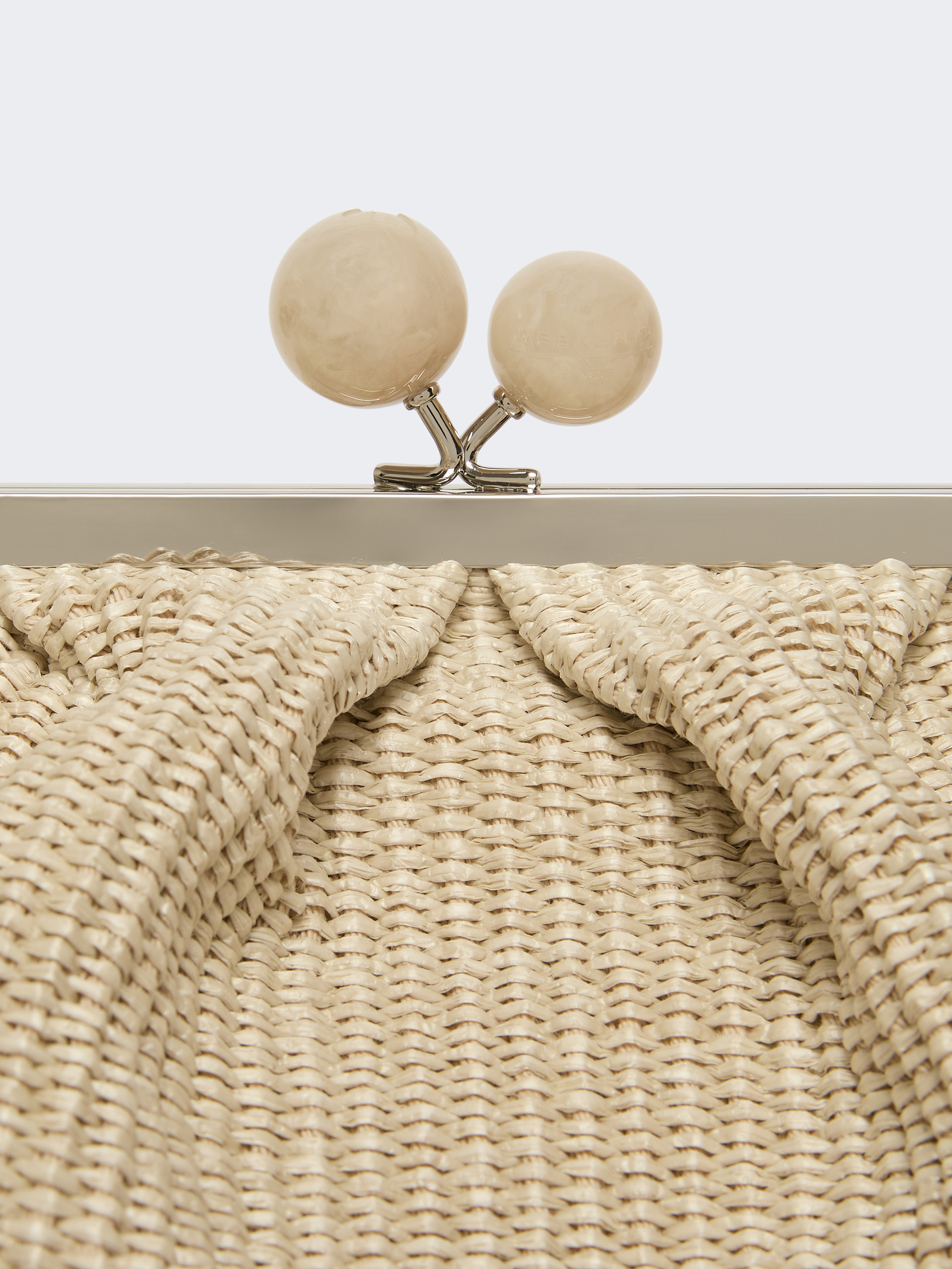Large raffia-effect Pasticcino bag - TURTLEDOVE - Weekend Max Mara - 5