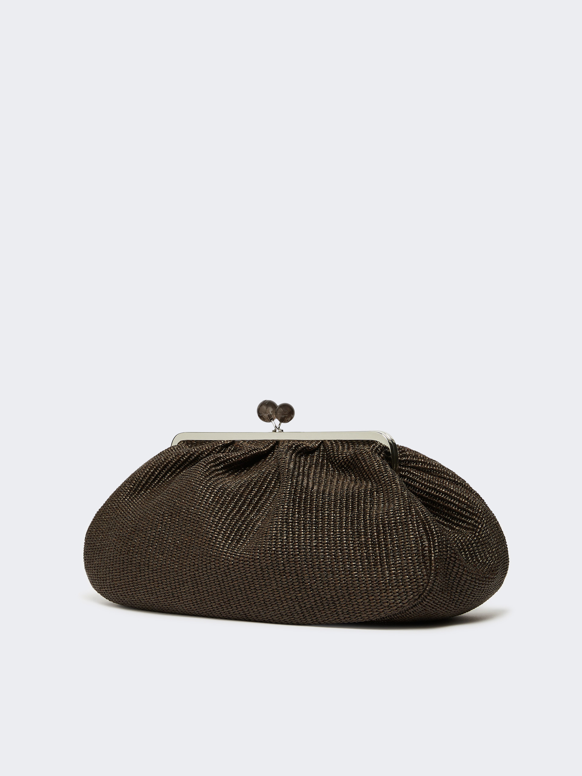 Large raffia-effect Pasticcino bag - DARK BROWN - Weekend Max Mara - 2