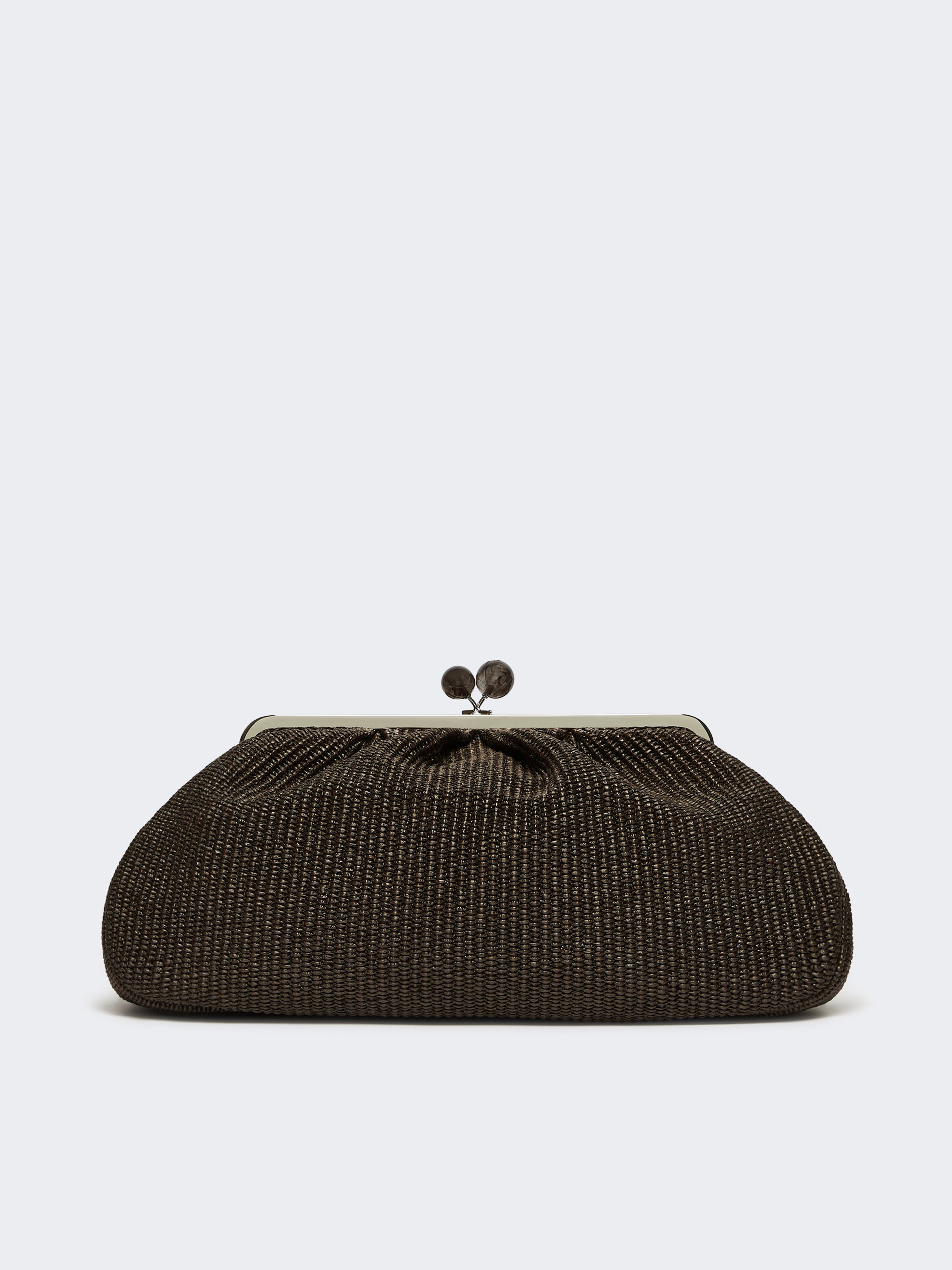 Large raffia-effect Pasticcino bag - DARK BROWN - Weekend Max Mara - 3