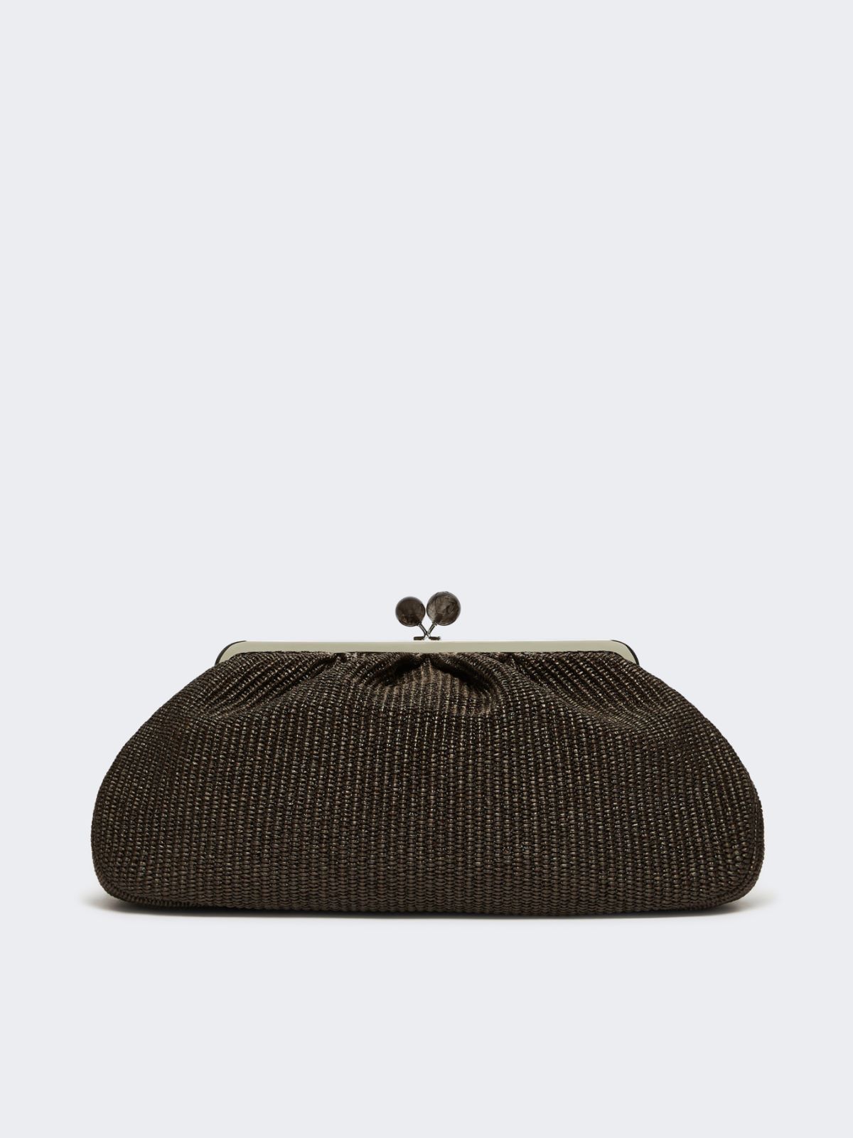 Large raffia-effect Pasticcino bag - DARK BROWN - Weekend - 3