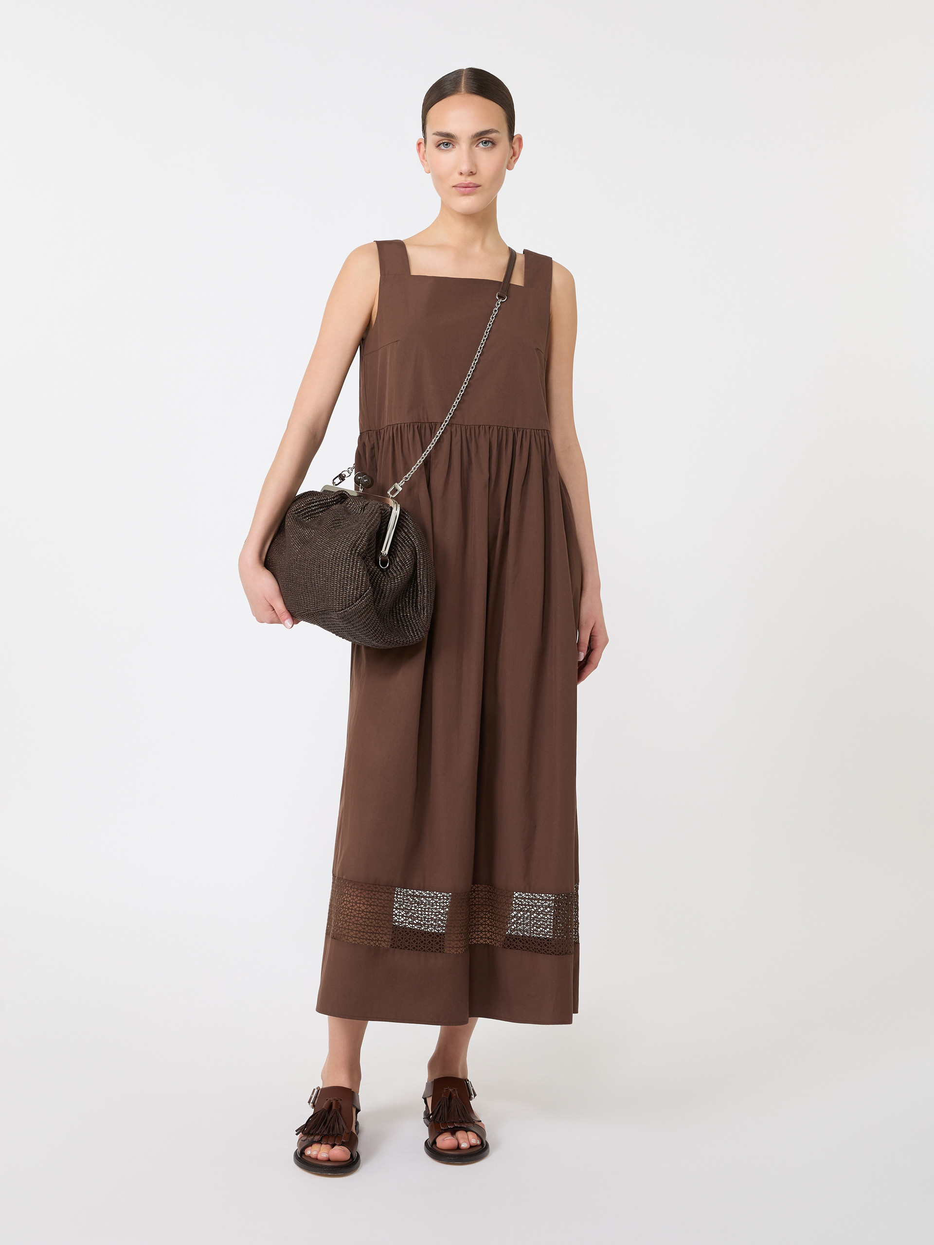 Large raffia-effect Pasticcino bag - DARK BROWN - Weekend Max Mara - 7