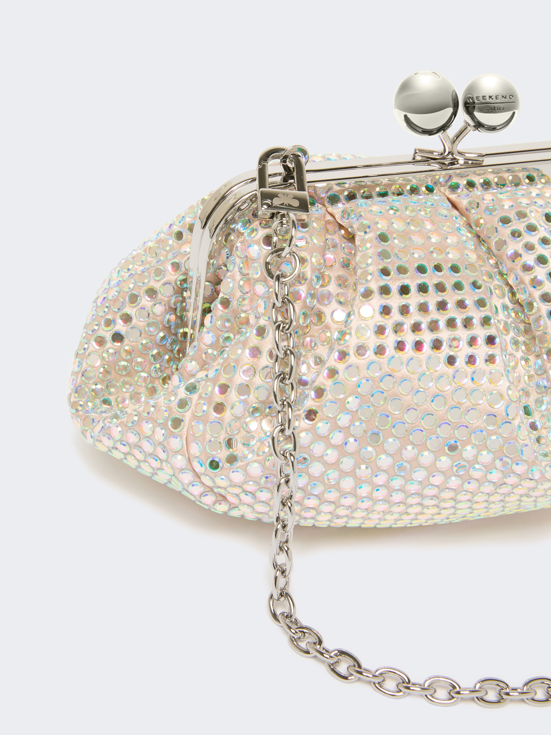 Rhinestone-adorned small satin Pasticcino Bag - ANTIQUE ROSE - Weekend Max Mara - 4