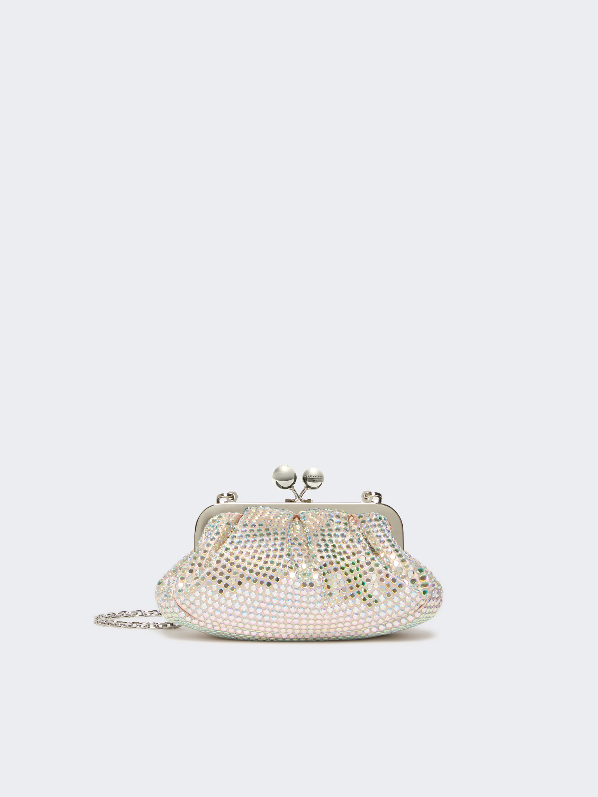 Rhinestone-adorned small satin Pasticcino Bag - ANTIQUE ROSE - Weekend Max Mara