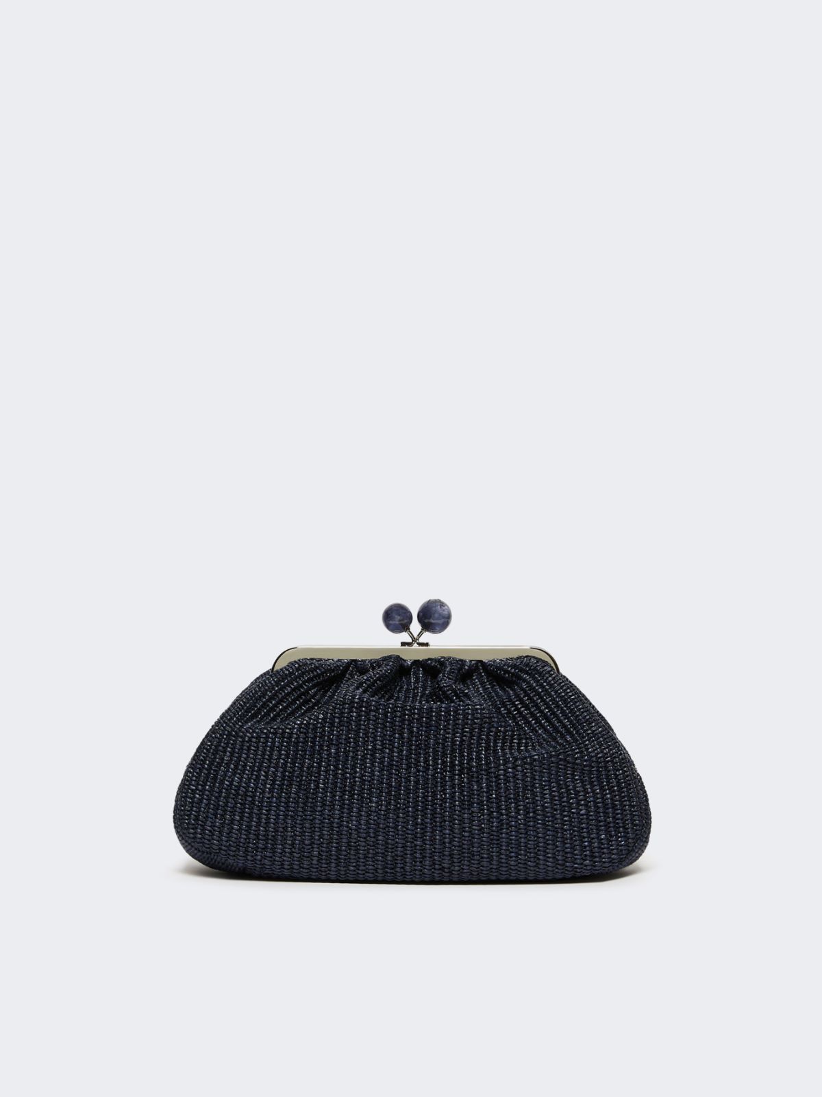 Medium raffia-effect Pasticcino bag - ULTRAMARINE - Weekend - 3