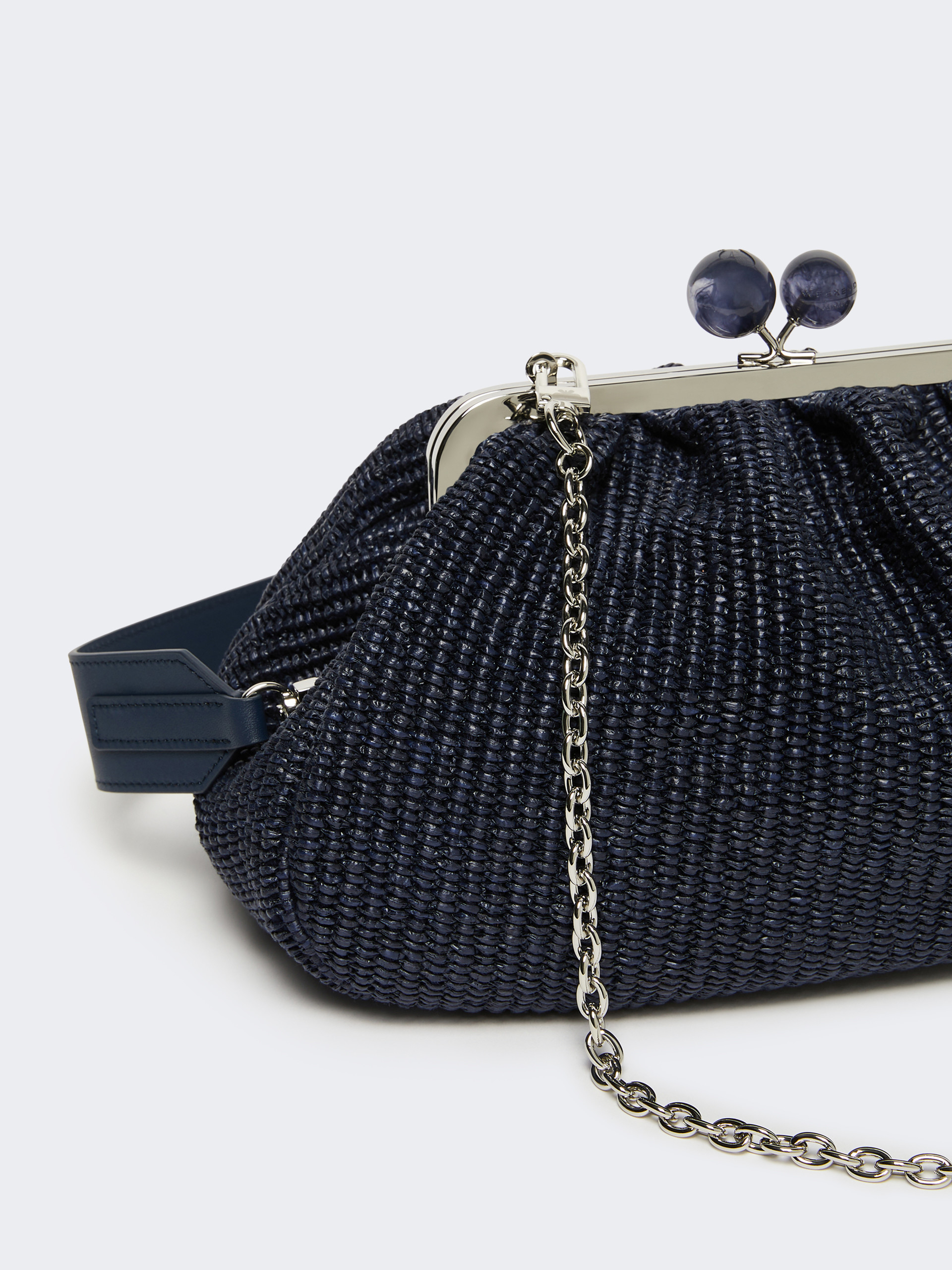 Medium raffia-effect Pasticcino bag - ULTRAMARINE - Weekend Max Mara - 4